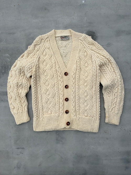 60/70s The Aran Islander Irish Wool Cardigan Sweater