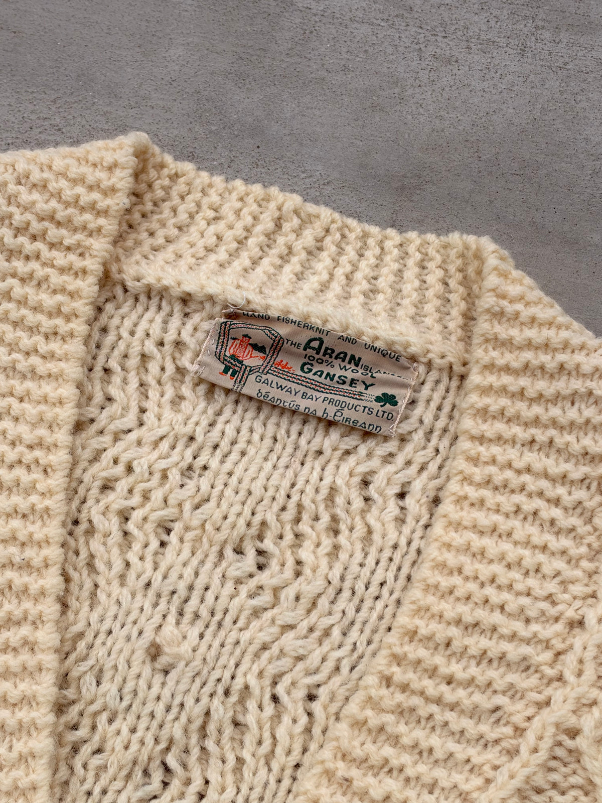 60/70s The Aran Islander Irish Wool Cardigan Sweater