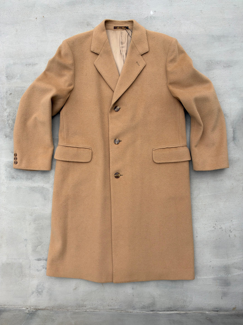 British Camel Cashmere Blend Long Coat