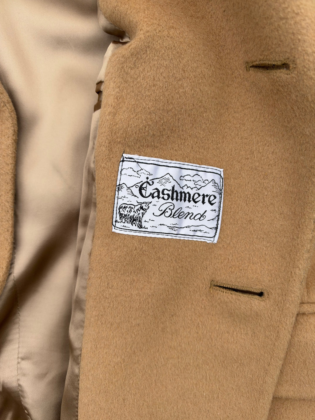 British Camel Cashmere Blend Long Coat