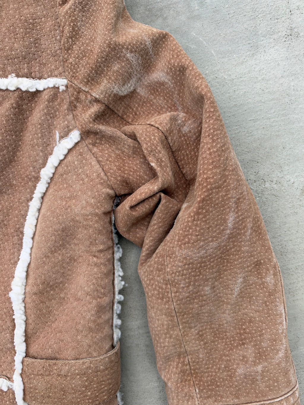 Y2K 💛 🌙  ⭐️ Hooded Suede & Faux Sherpa-Lined Jacket