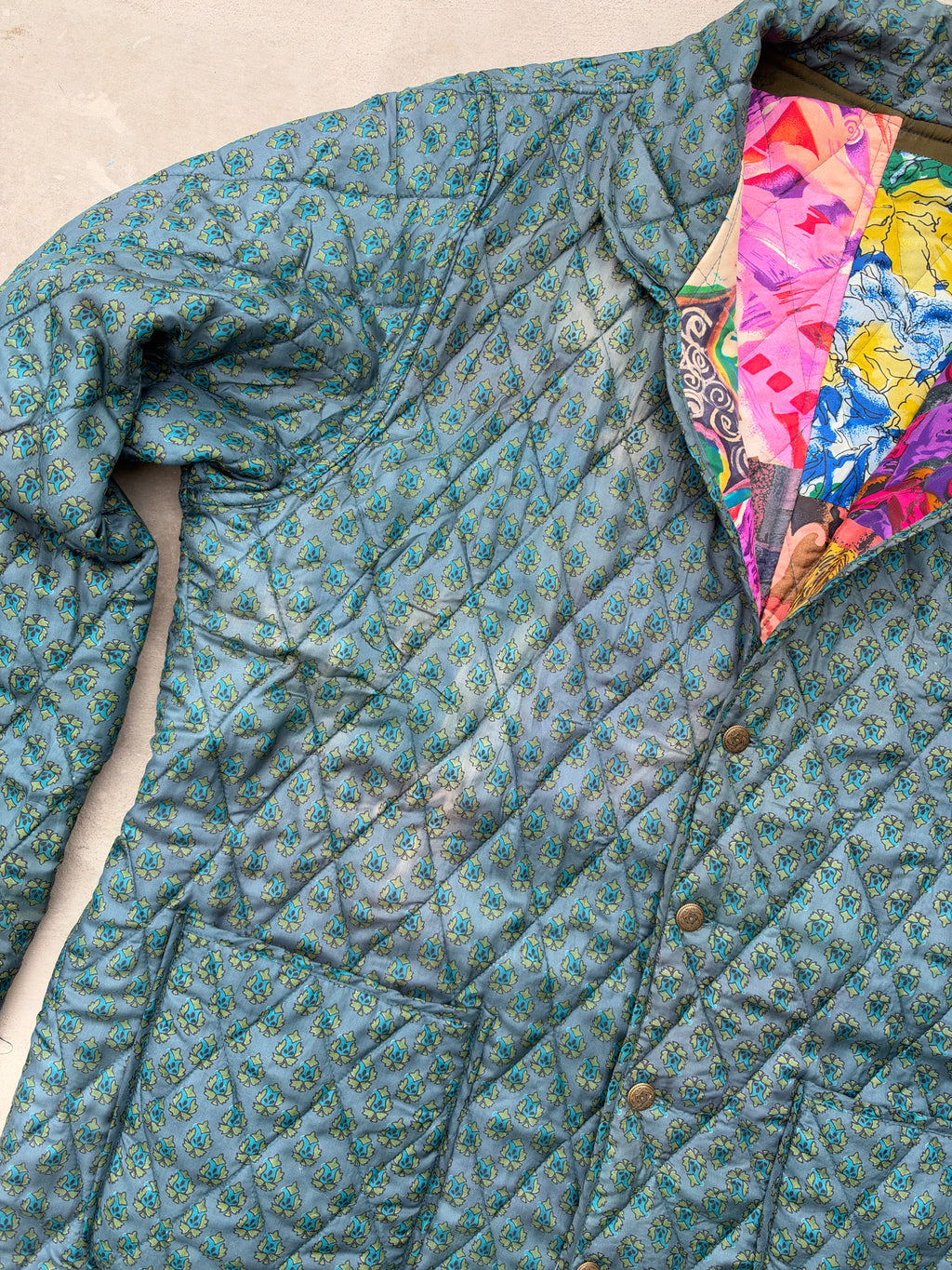 90s Reversible Silk Quilted Jacket