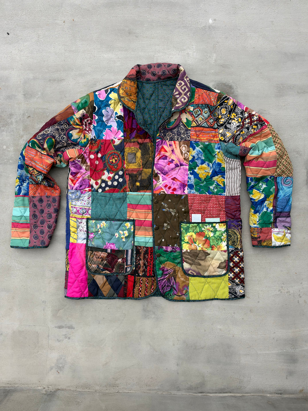90s Reversible Silk Quilted Jacket