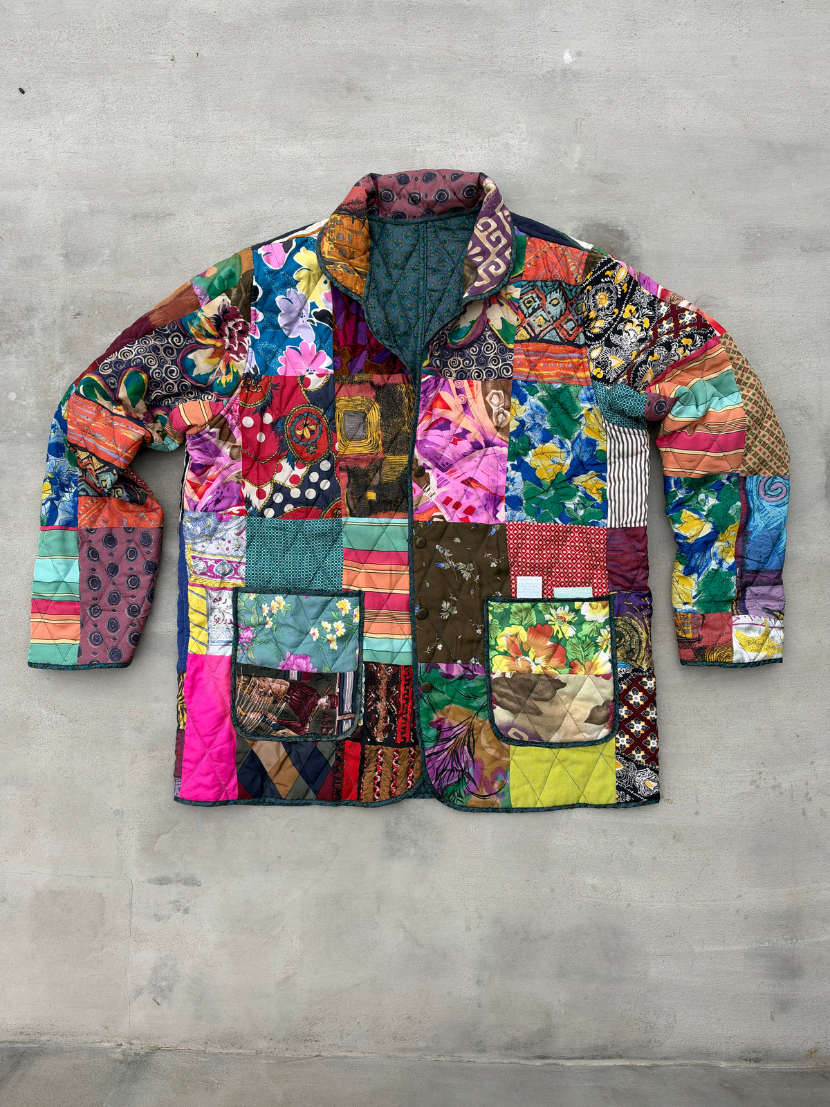 90s Reversible Silk Quilted Jacket