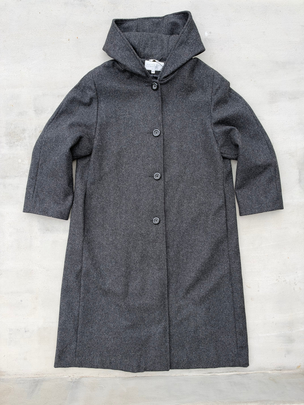 Andrea Brem New York Hooded Wool Coat
