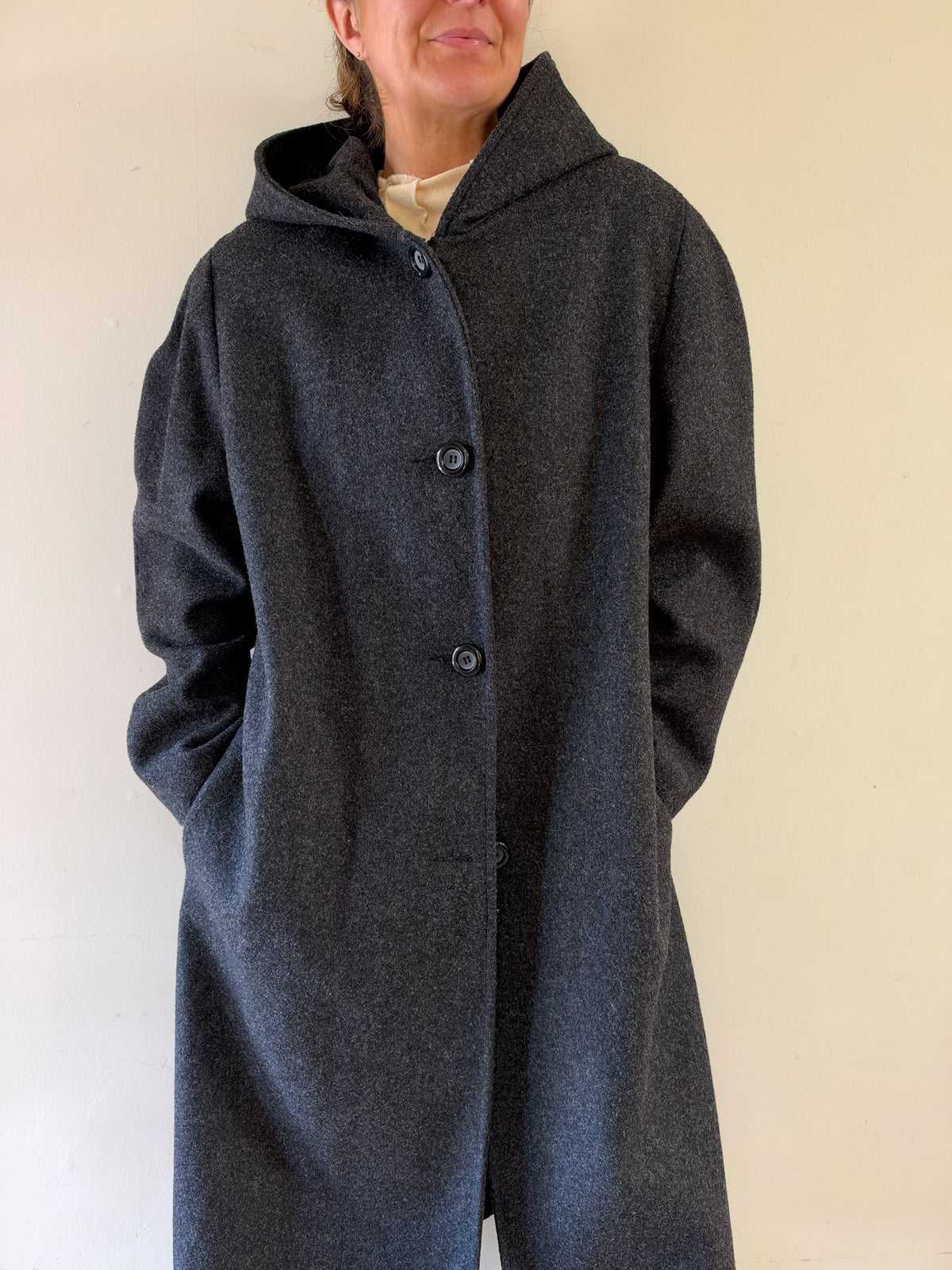 Andrea Brem New York Hooded Wool Coat