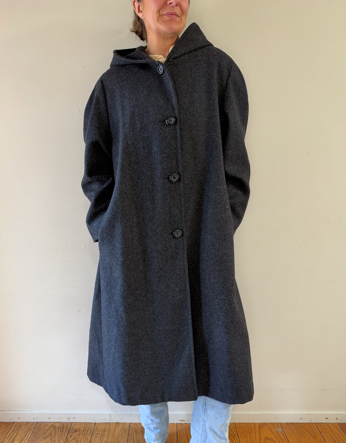Andrea Brem New York Hooded Wool Coat