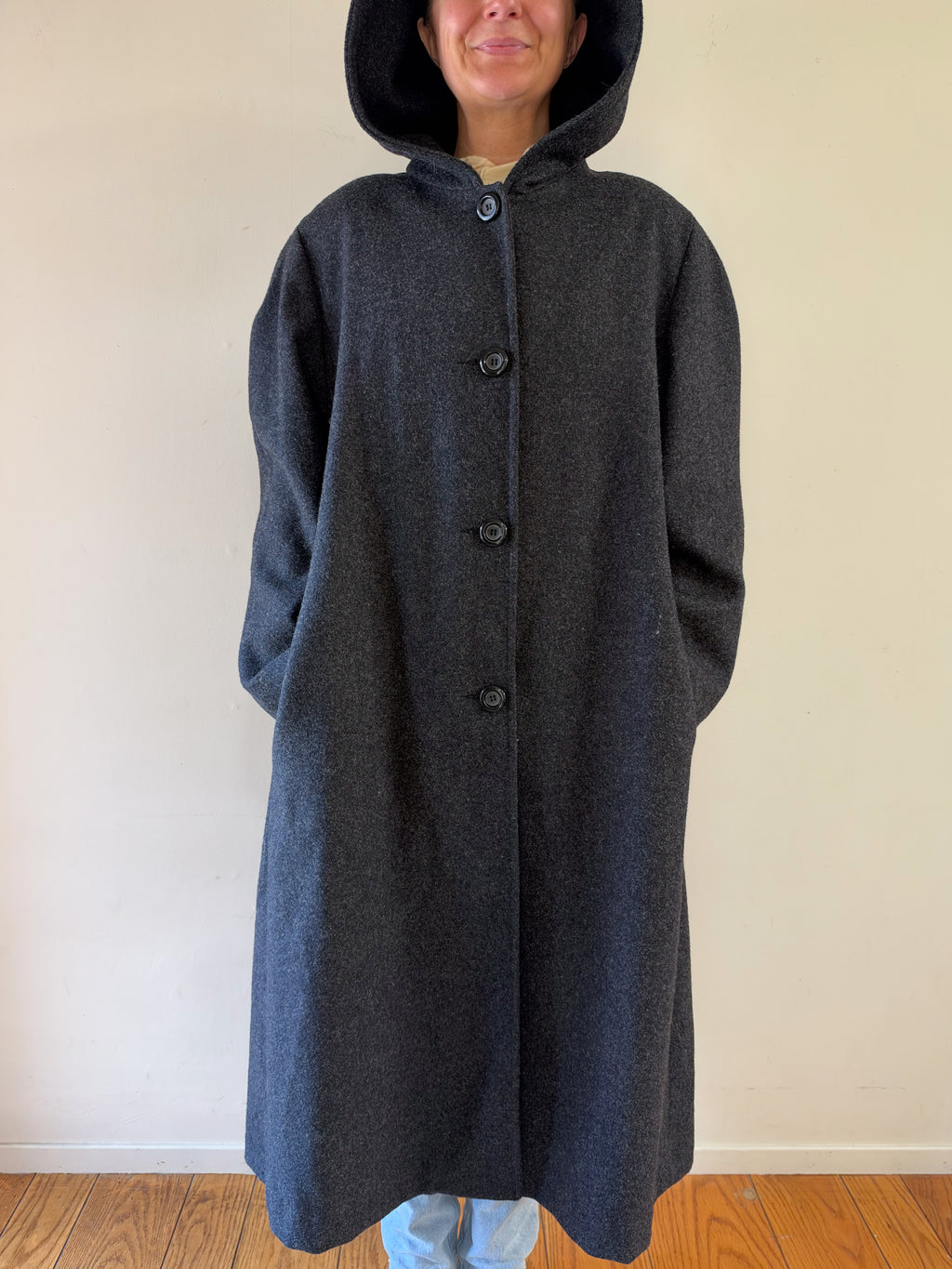 Andrea Brem New York Hooded Wool Coat