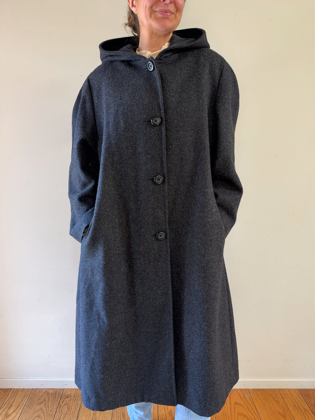Andrea Brem New York Hooded Wool Coat