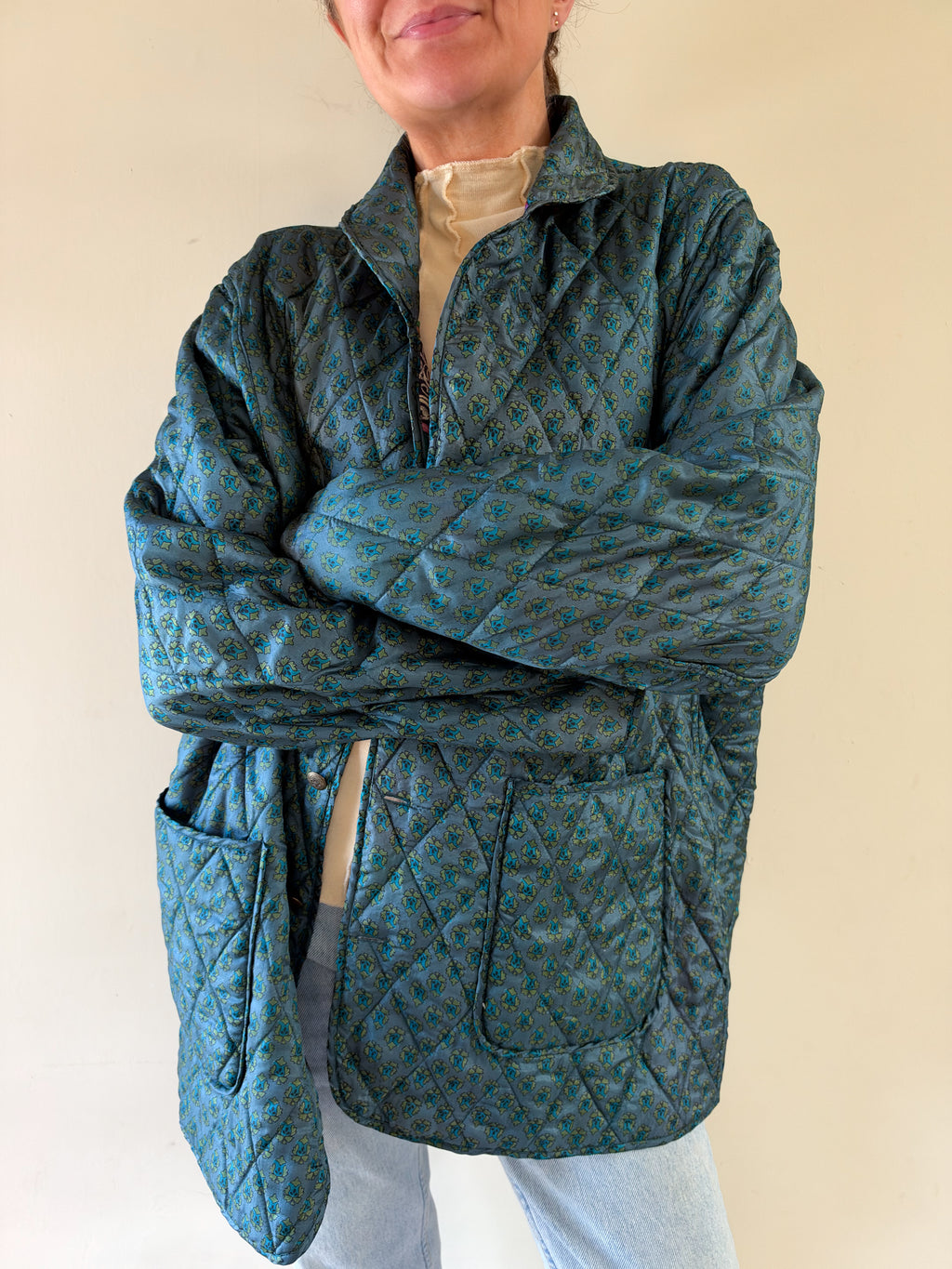 90s Reversible Silk Quilted Jacket
