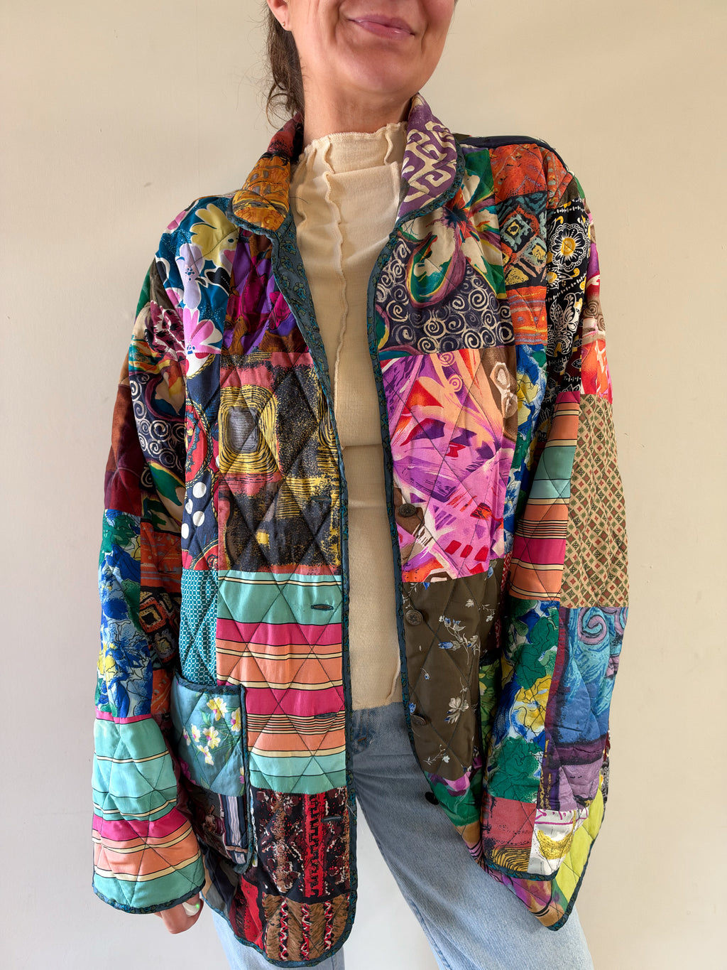 90s Reversible Silk Quilted Jacket