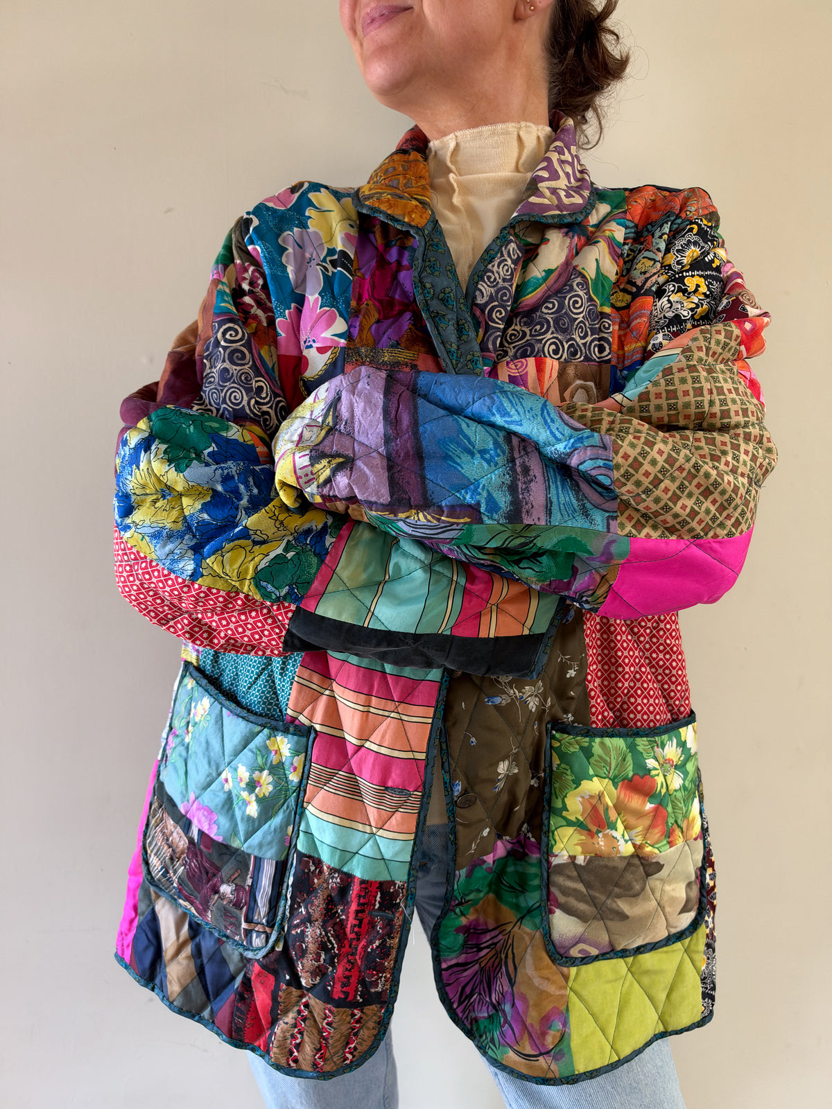 90s Reversible Silk Quilted Jacket