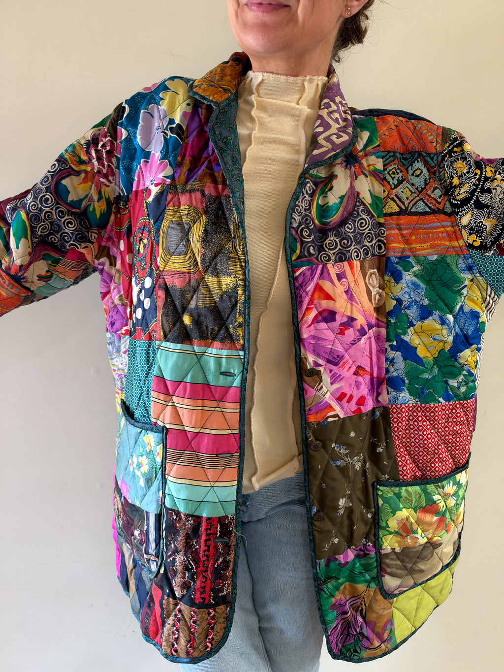 90s Reversible Silk Quilted Jacket