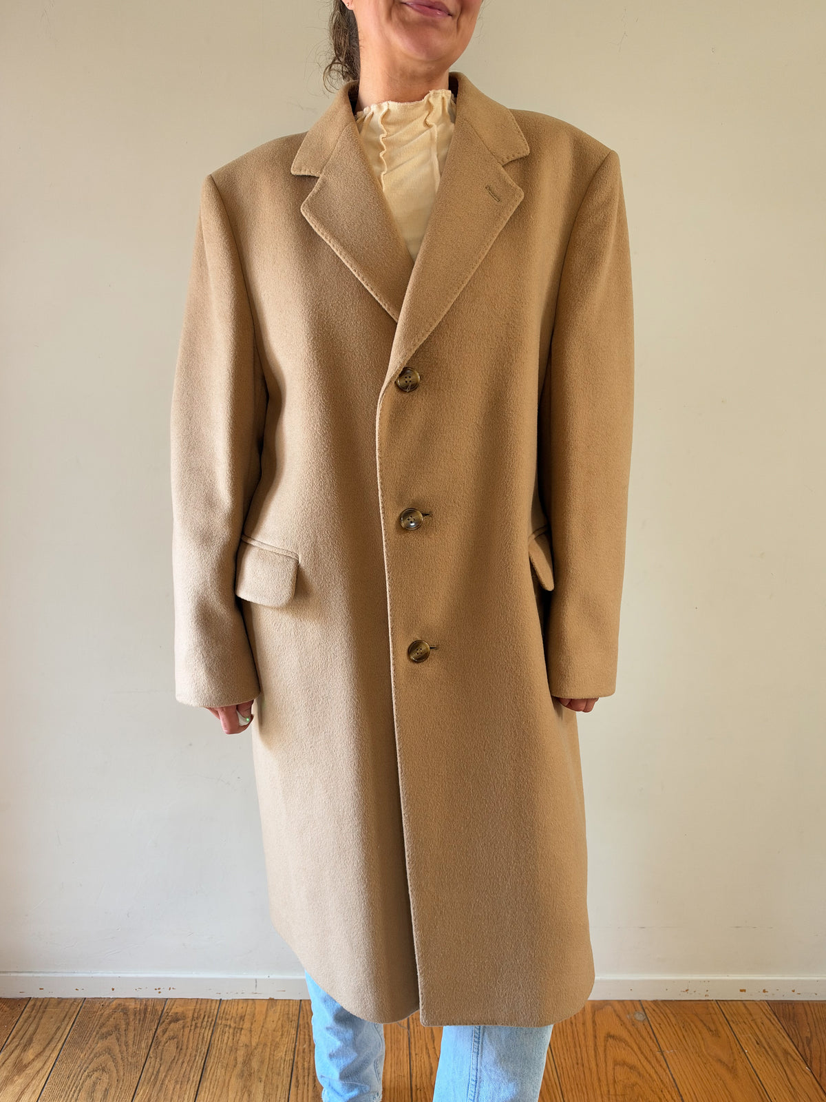 British Camel Cashmere Blend Long Coat