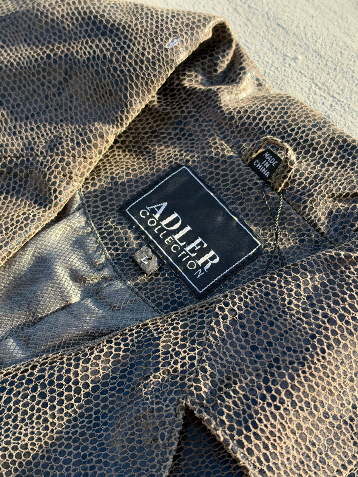 90s Adler Collection Reptile Embossed Leather Jacket [Deadstock]