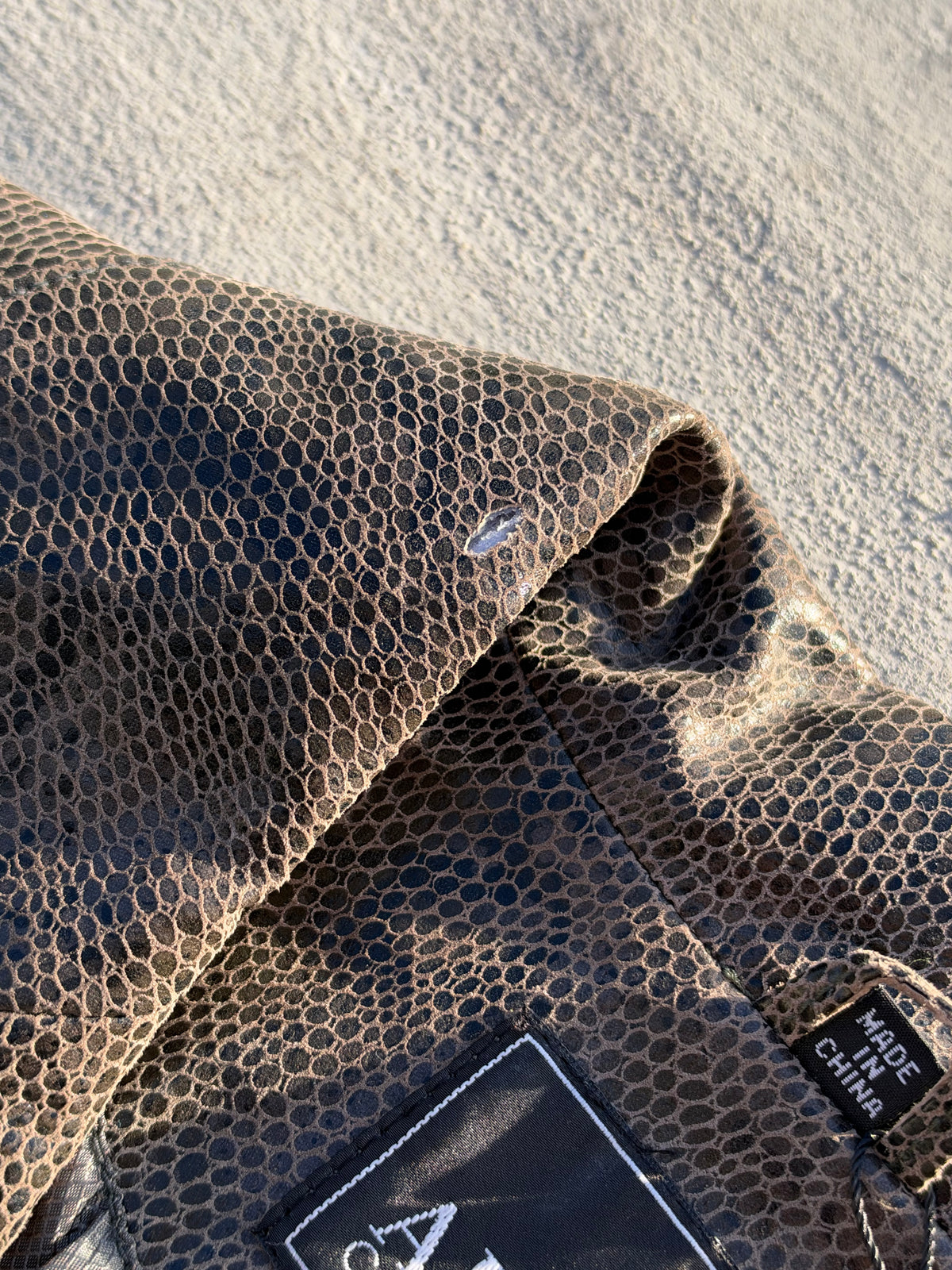 90s Adler Collection Reptile Embossed Leather Jacket [Deadstock]