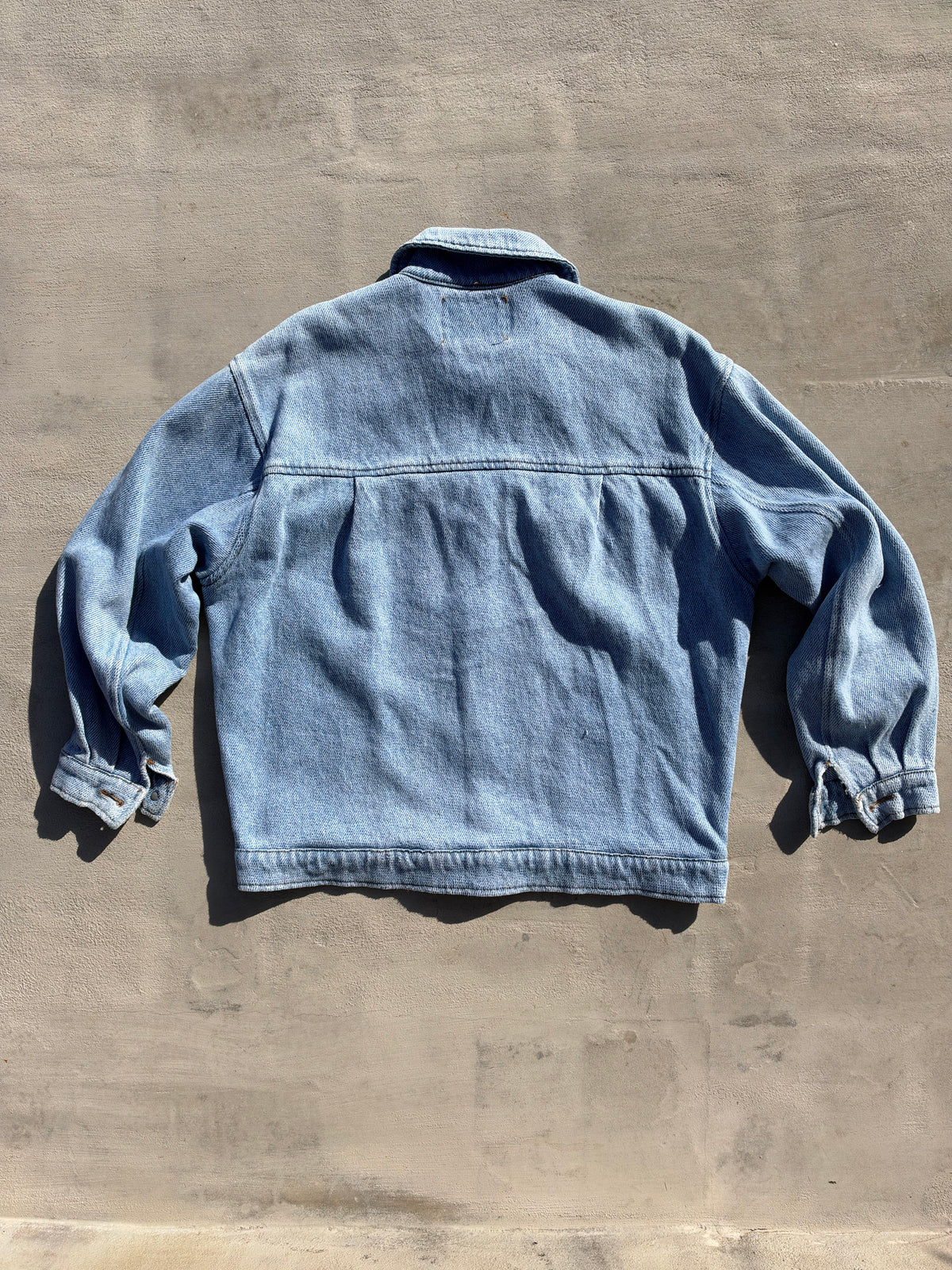 Jump Boxy Denim Jacket with Brass Buttons