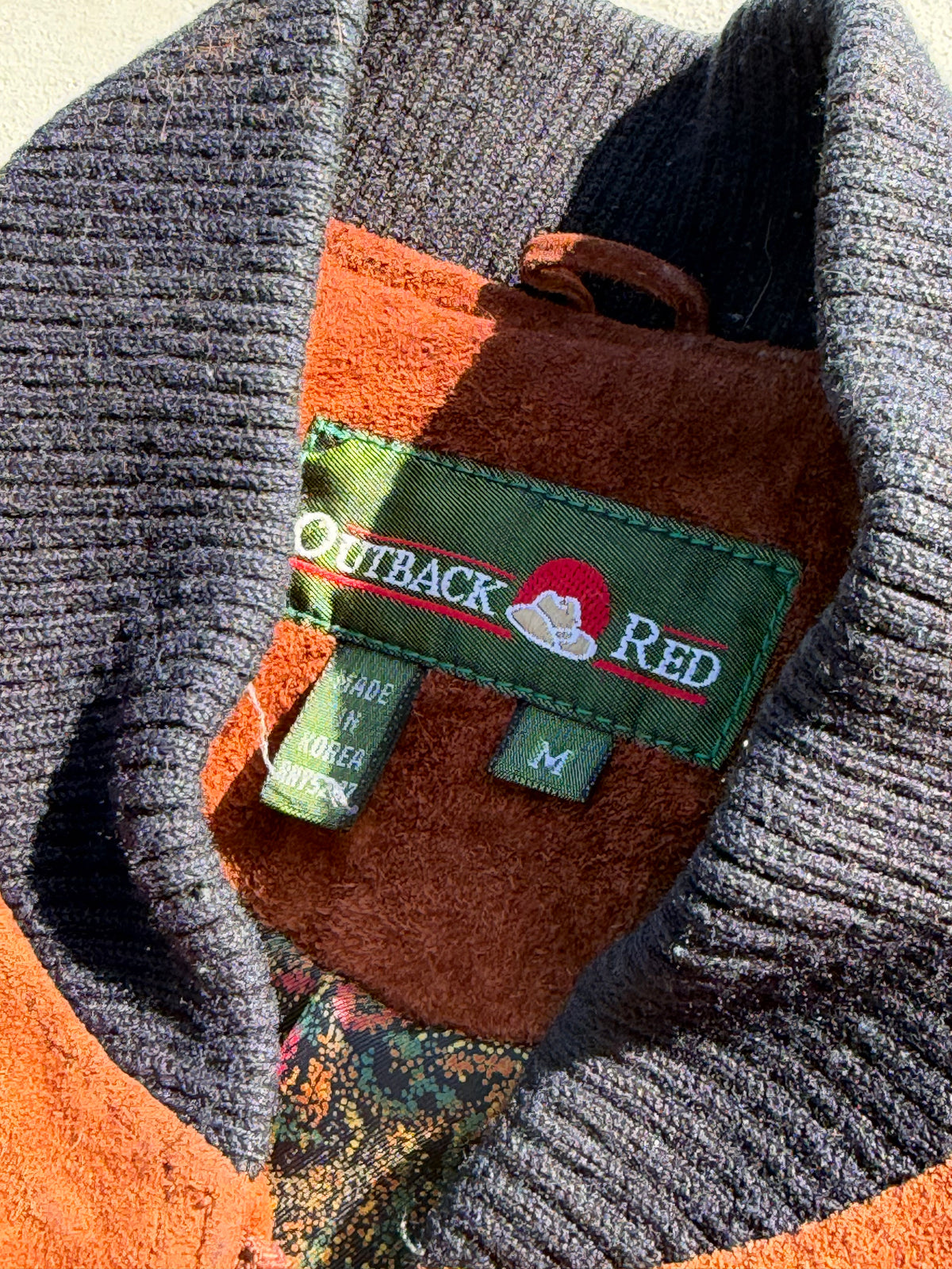 90s Terracotta Suede Longline Bomber