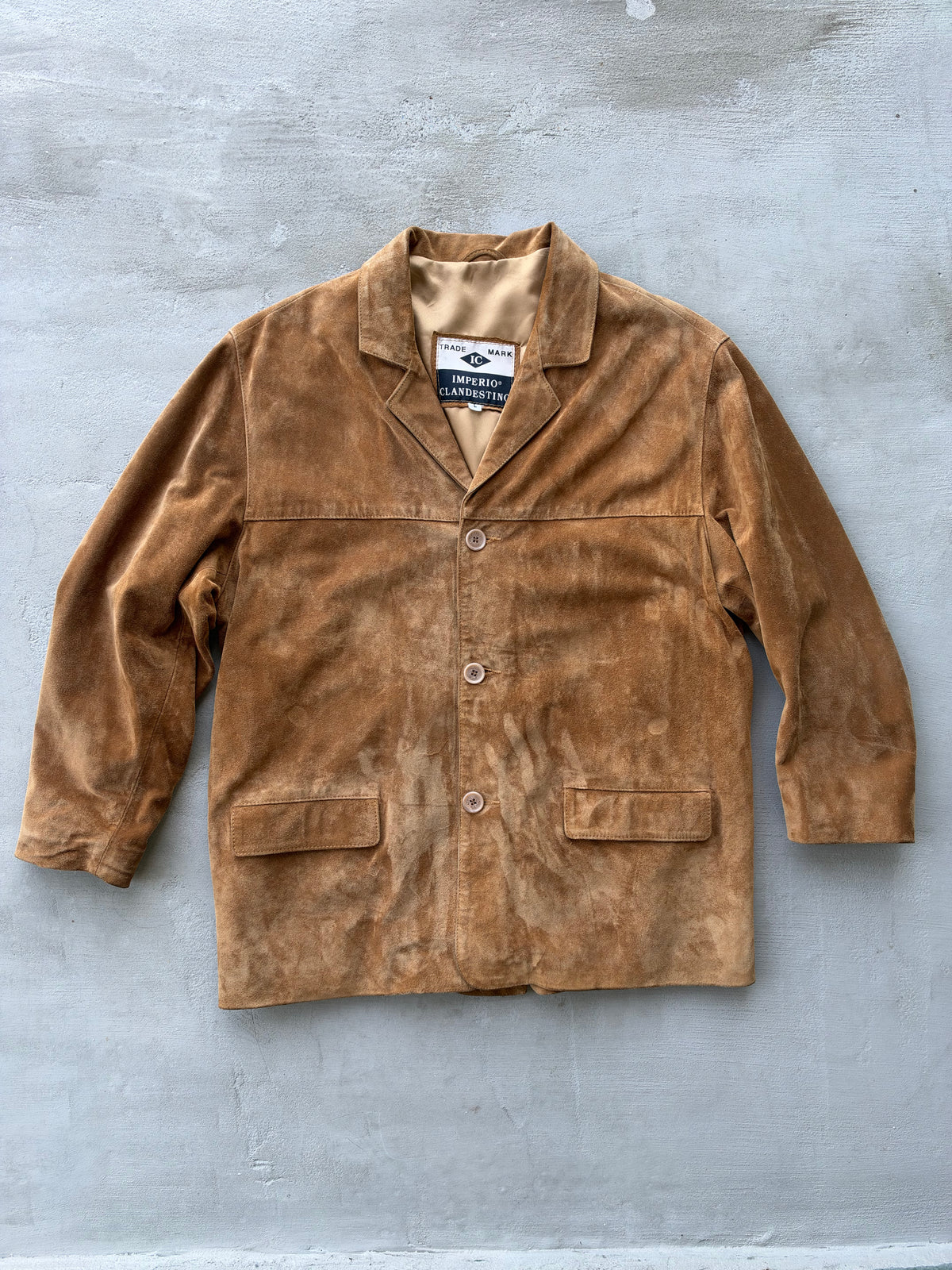 Boyfriend Jacket: Camel Suede Oversized Blazer