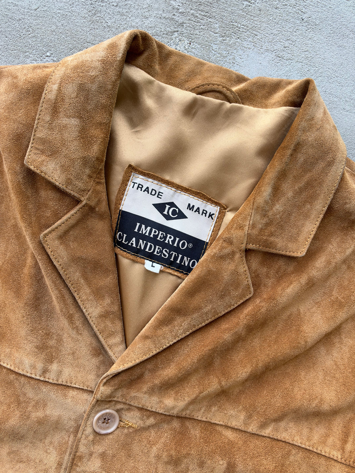 Boyfriend Jacket: Camel Suede Oversized Blazer