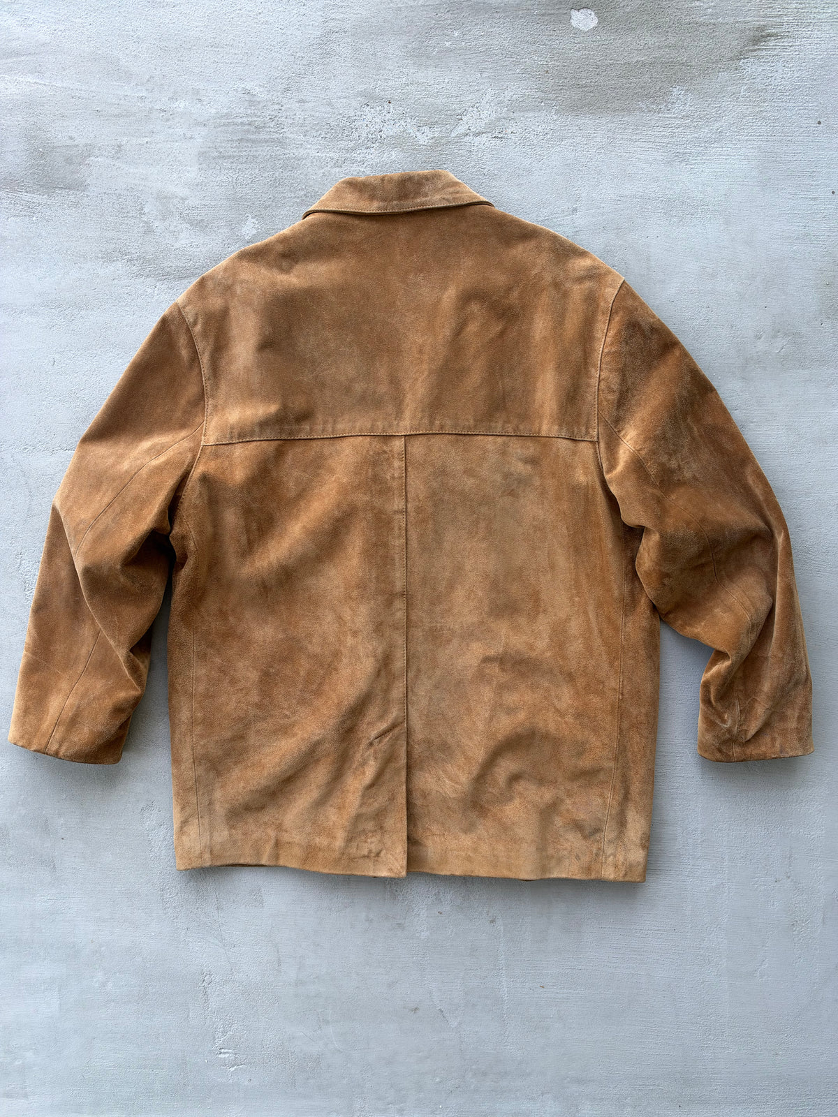 Boyfriend Jacket: Camel Suede Oversized Blazer