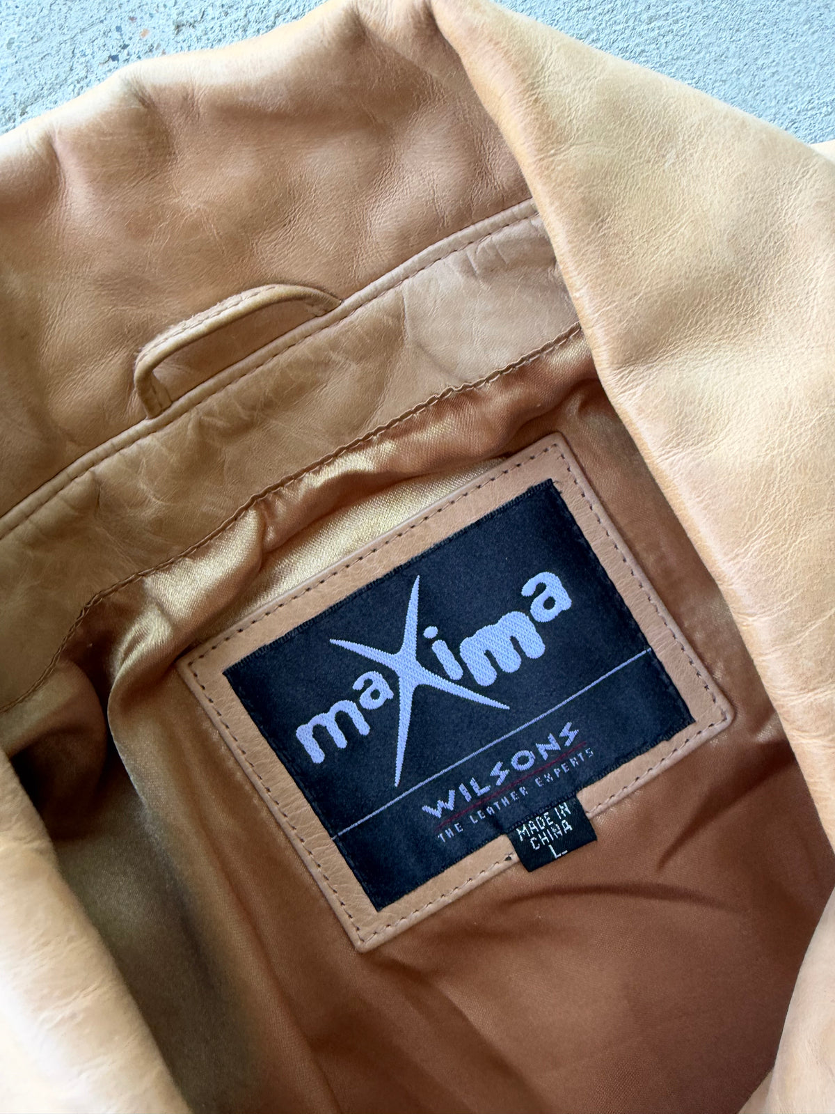 80s Maxima [Wilsons] Tan Belted Jacket