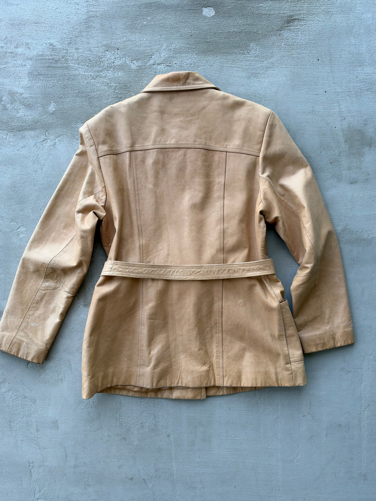 80s Maxima [Wilsons] Tan Belted Jacket