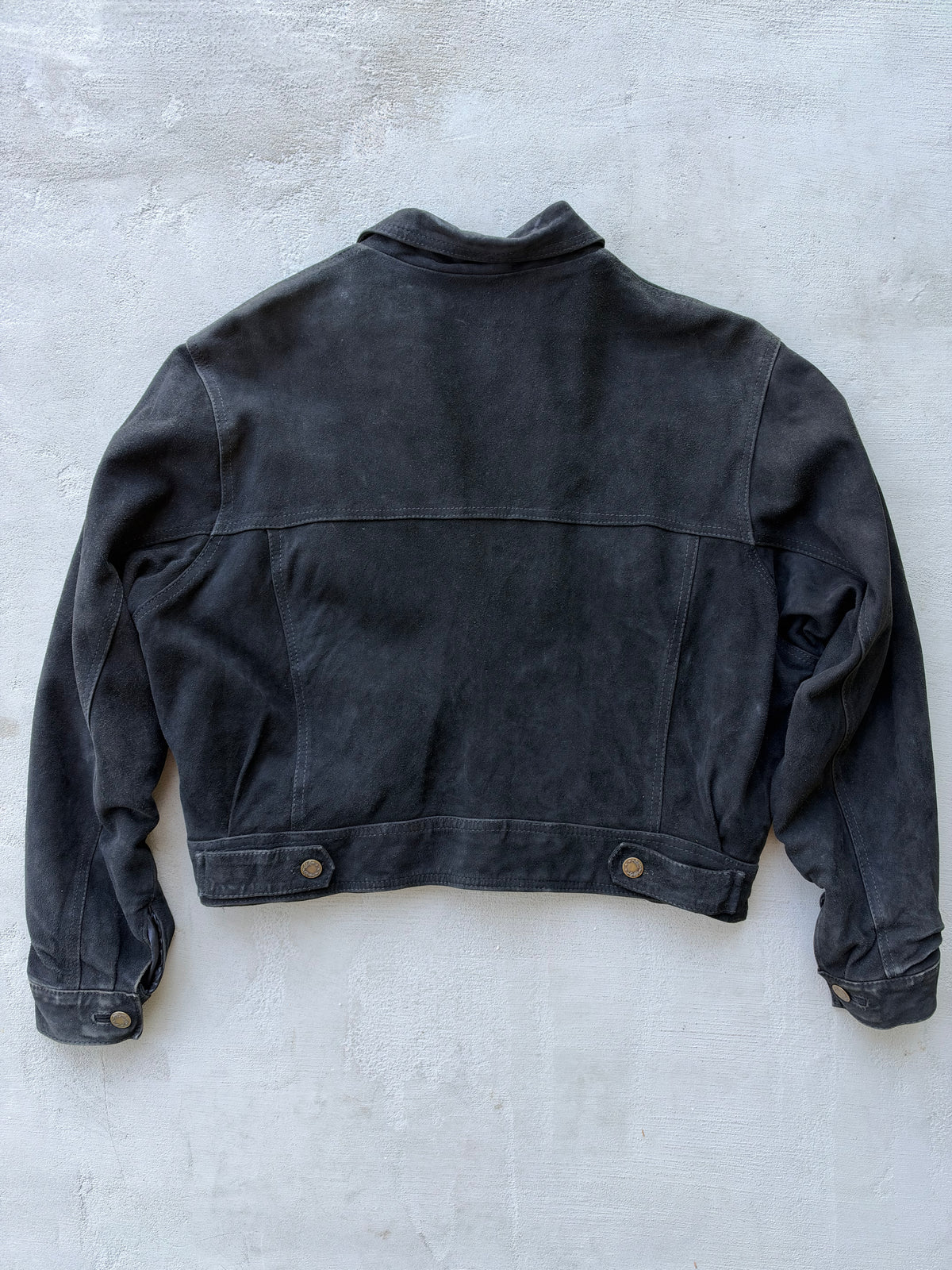 Black Suede Trucker Jacket