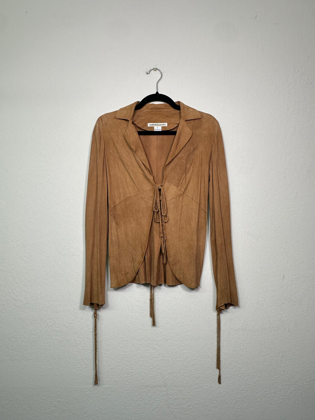 Goat Suede Lace-Up Top