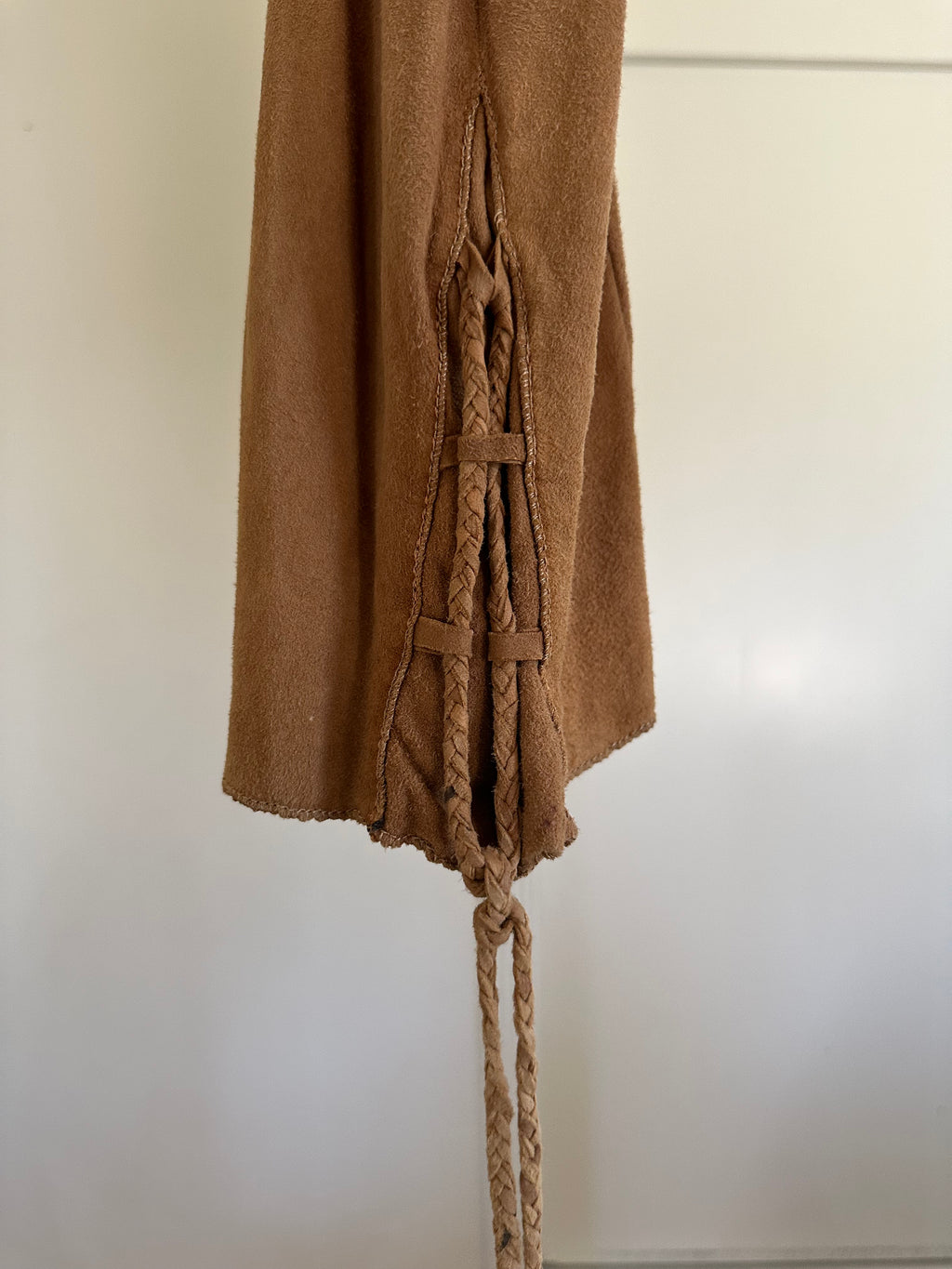 Goat Suede Lace-Up Top