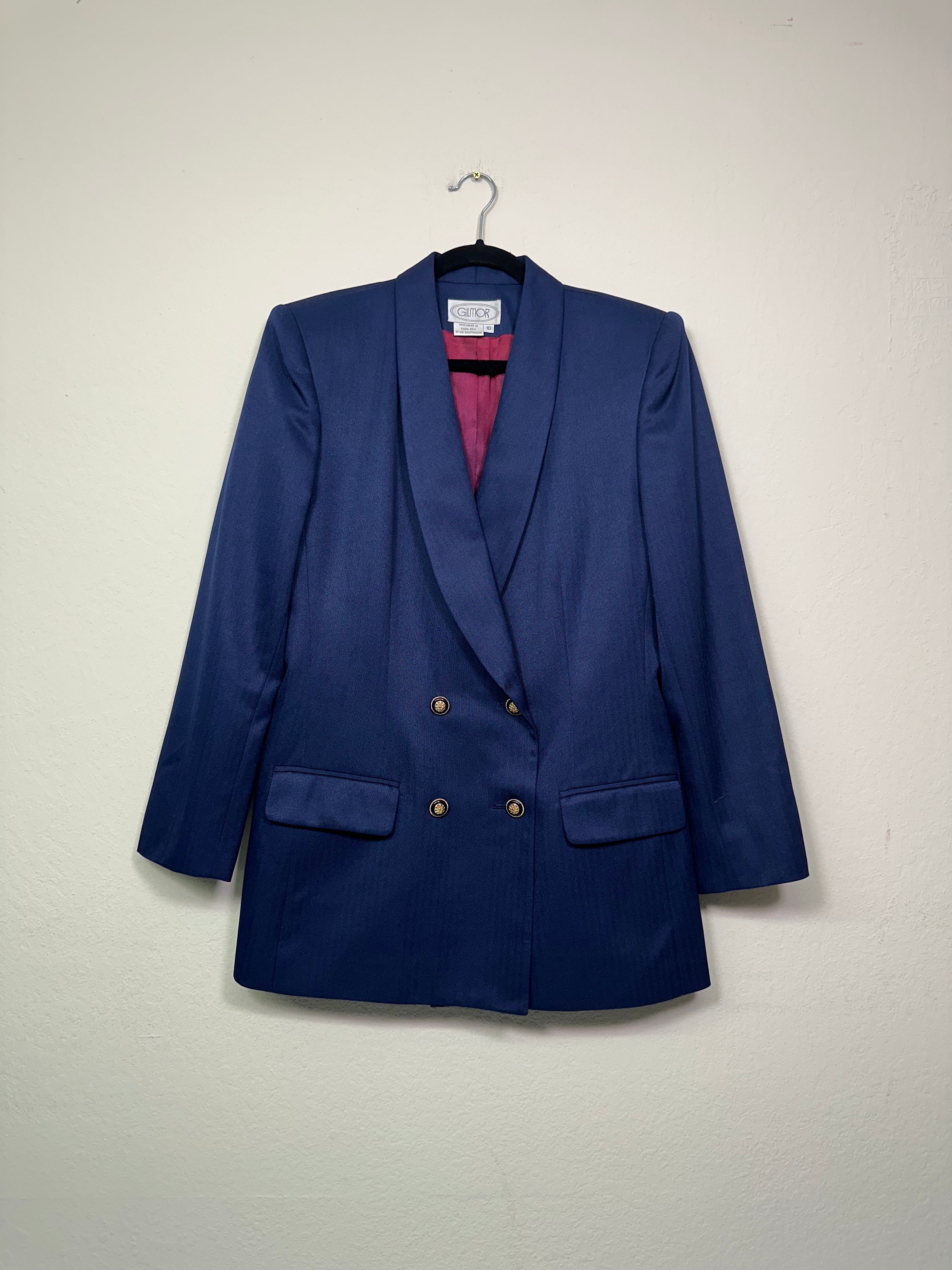 Double-Breasted Navy Blazer