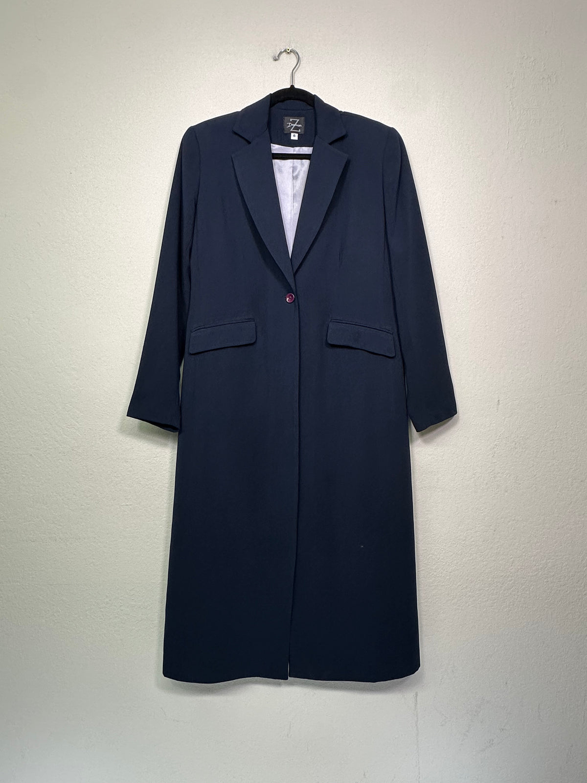 Longline Navy Blazer Jacket