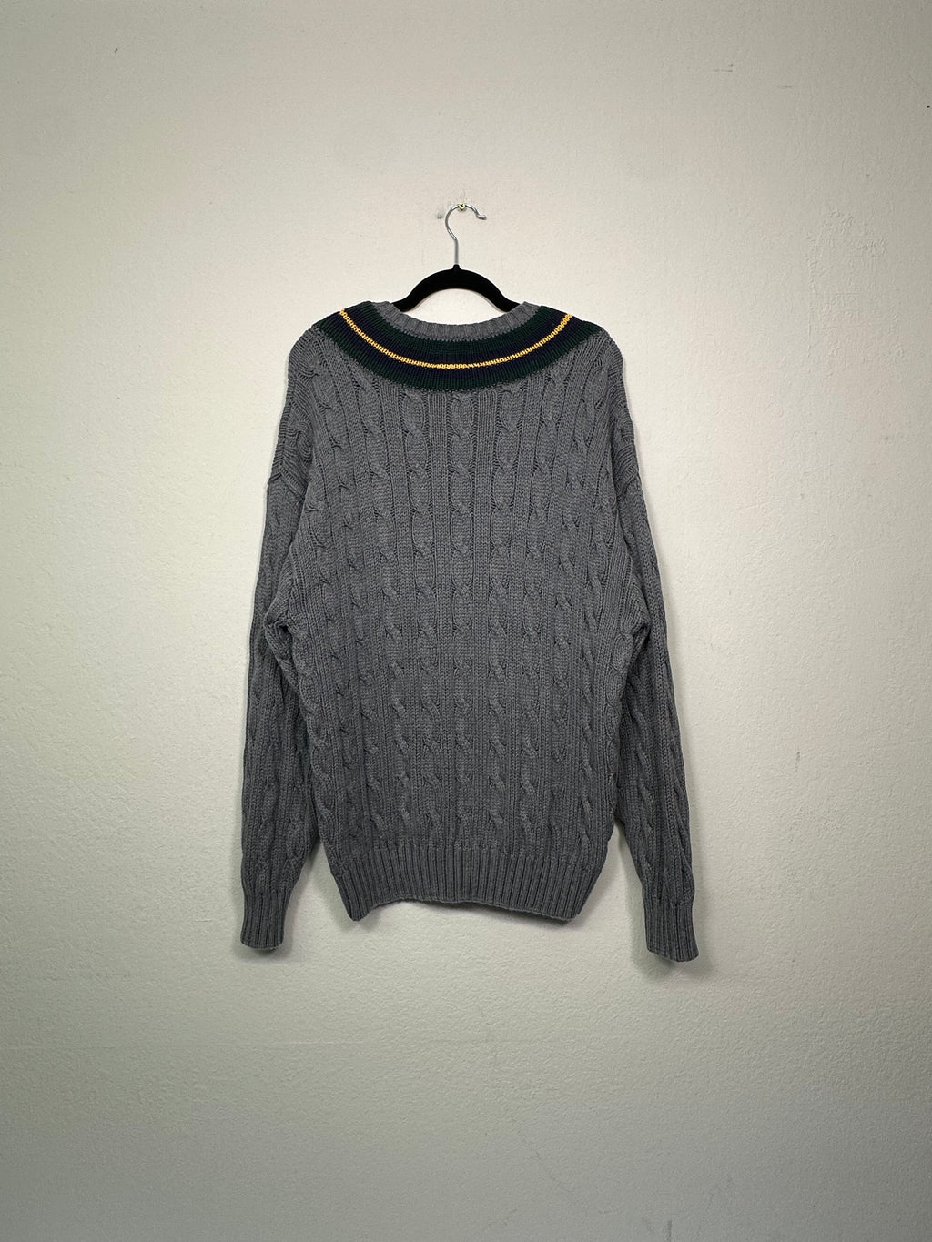 Vintage GAP Cable Knit Varsity Sweater