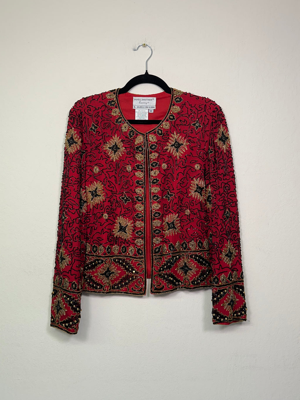 90s Silk Beaded Jacket