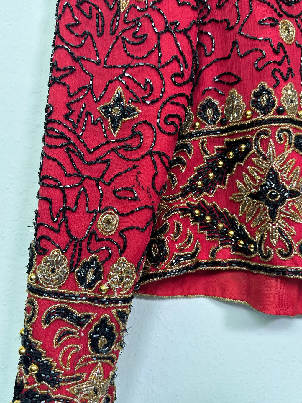 90s Silk Beaded Jacket