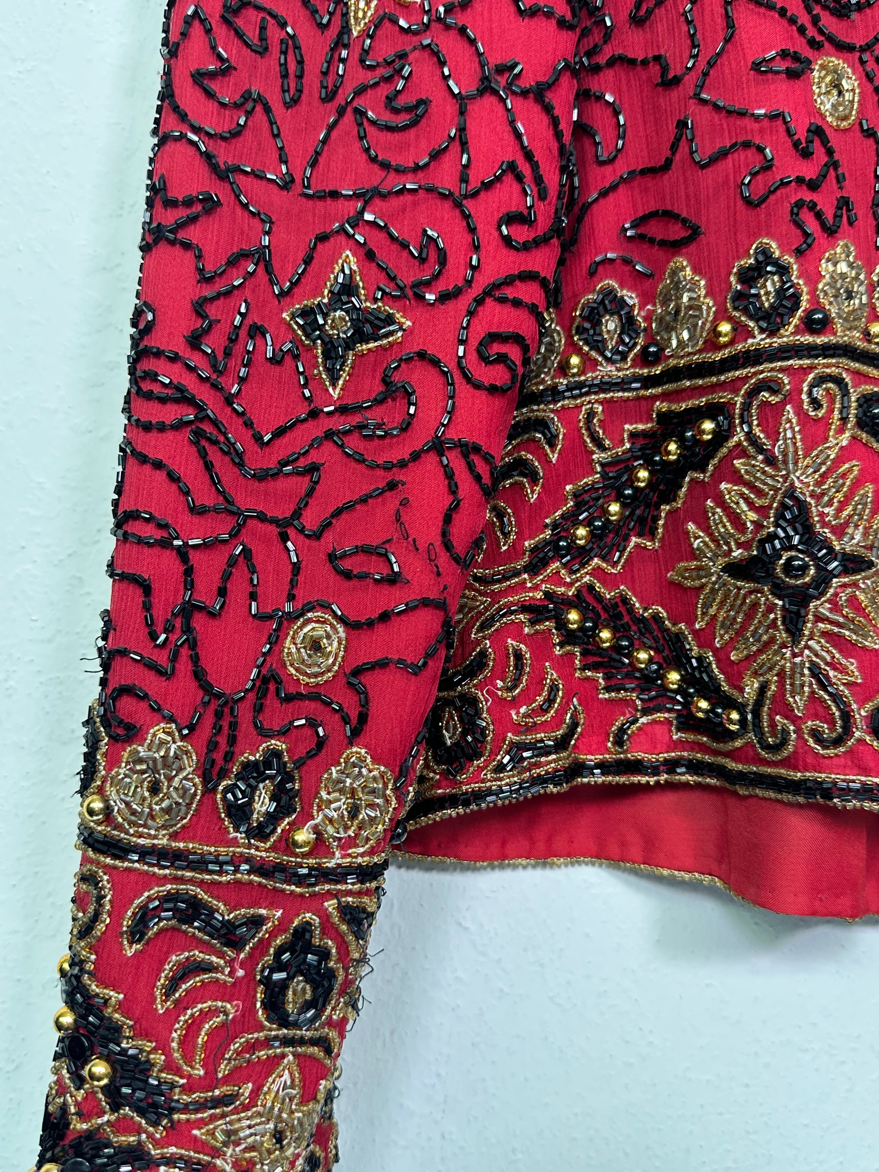 90s Silk Beaded Jacket