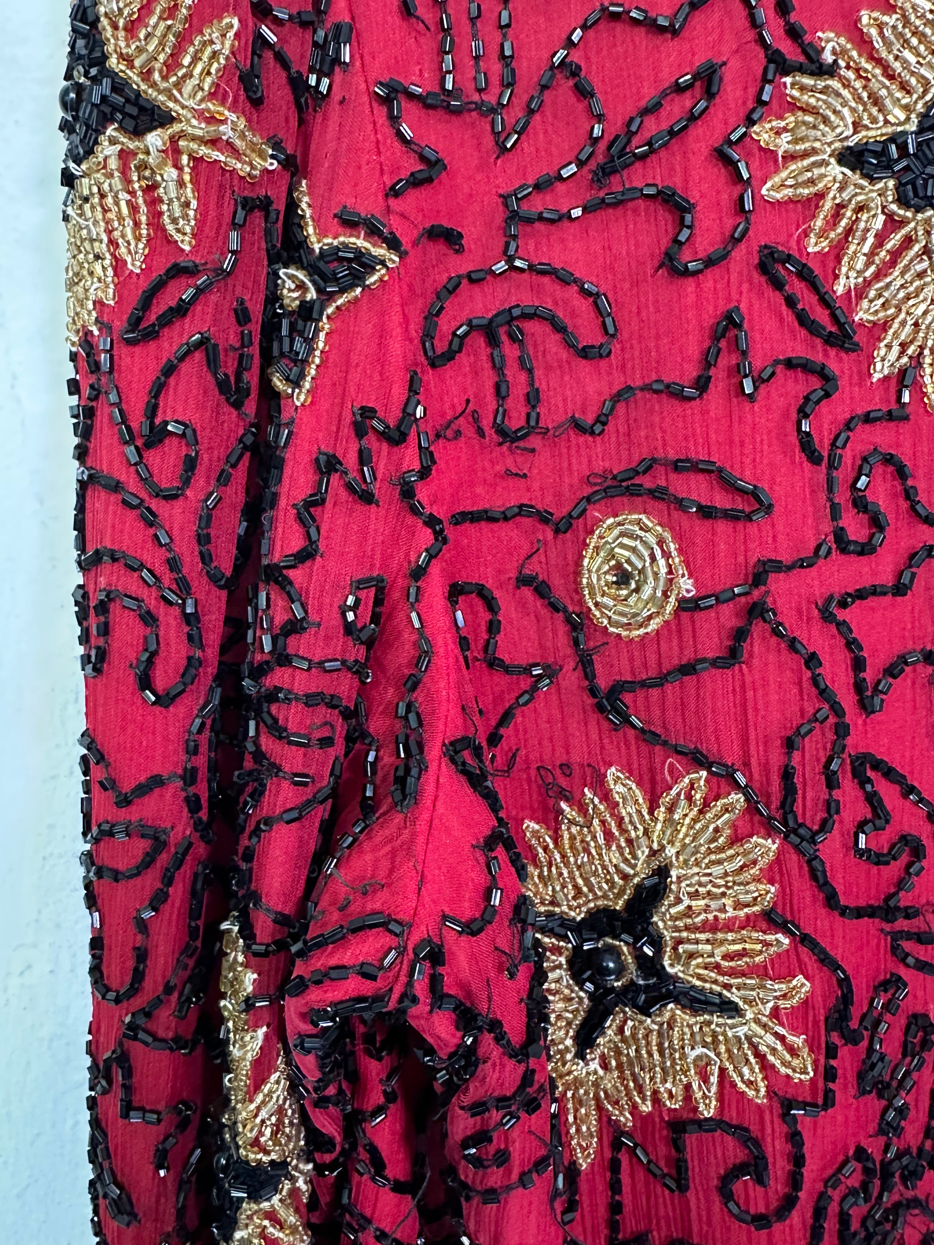 90s Silk Beaded Jacket