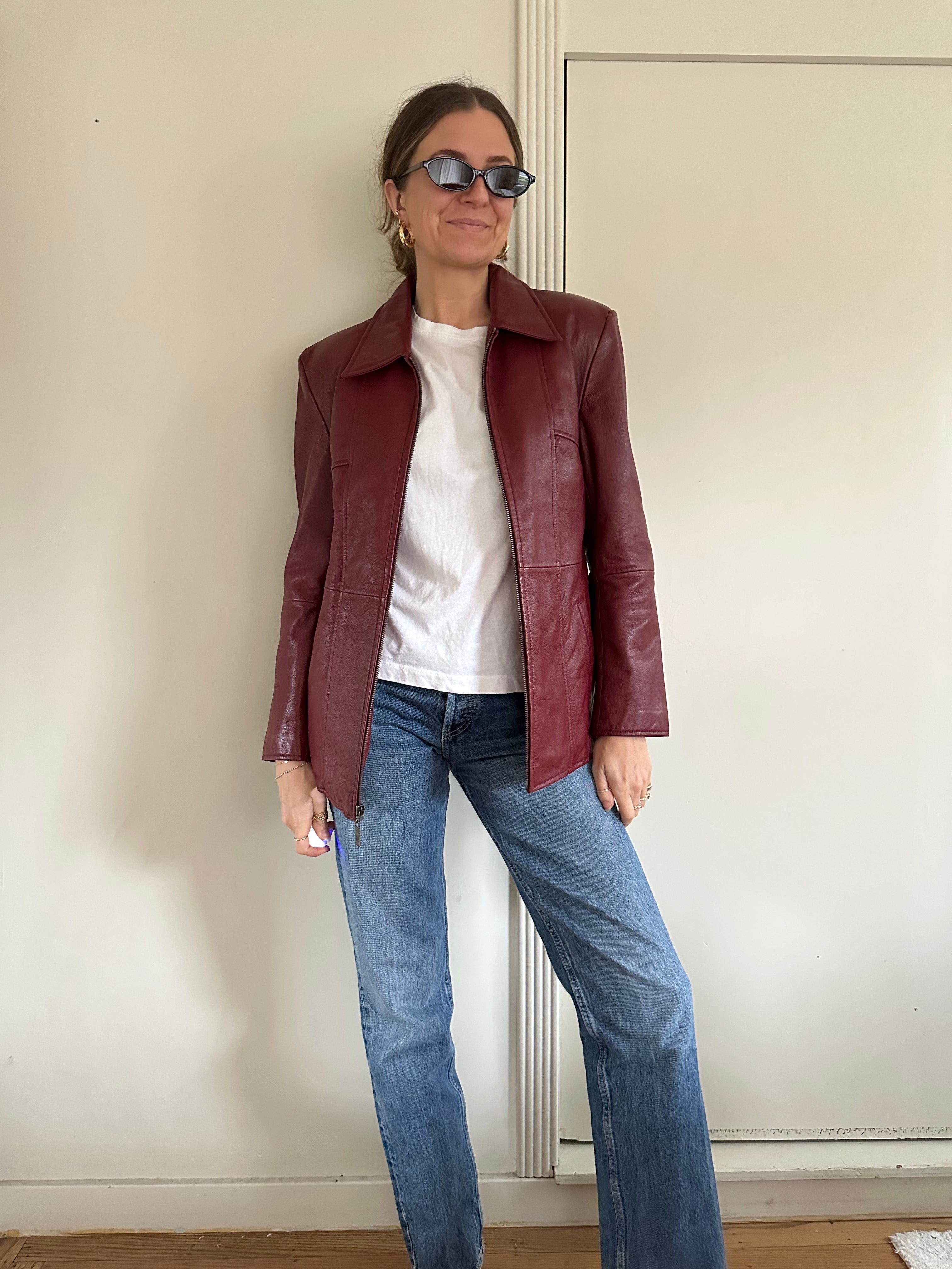 Pelle Studio Oxblood Leather Jacket (Wilson’s Leather)