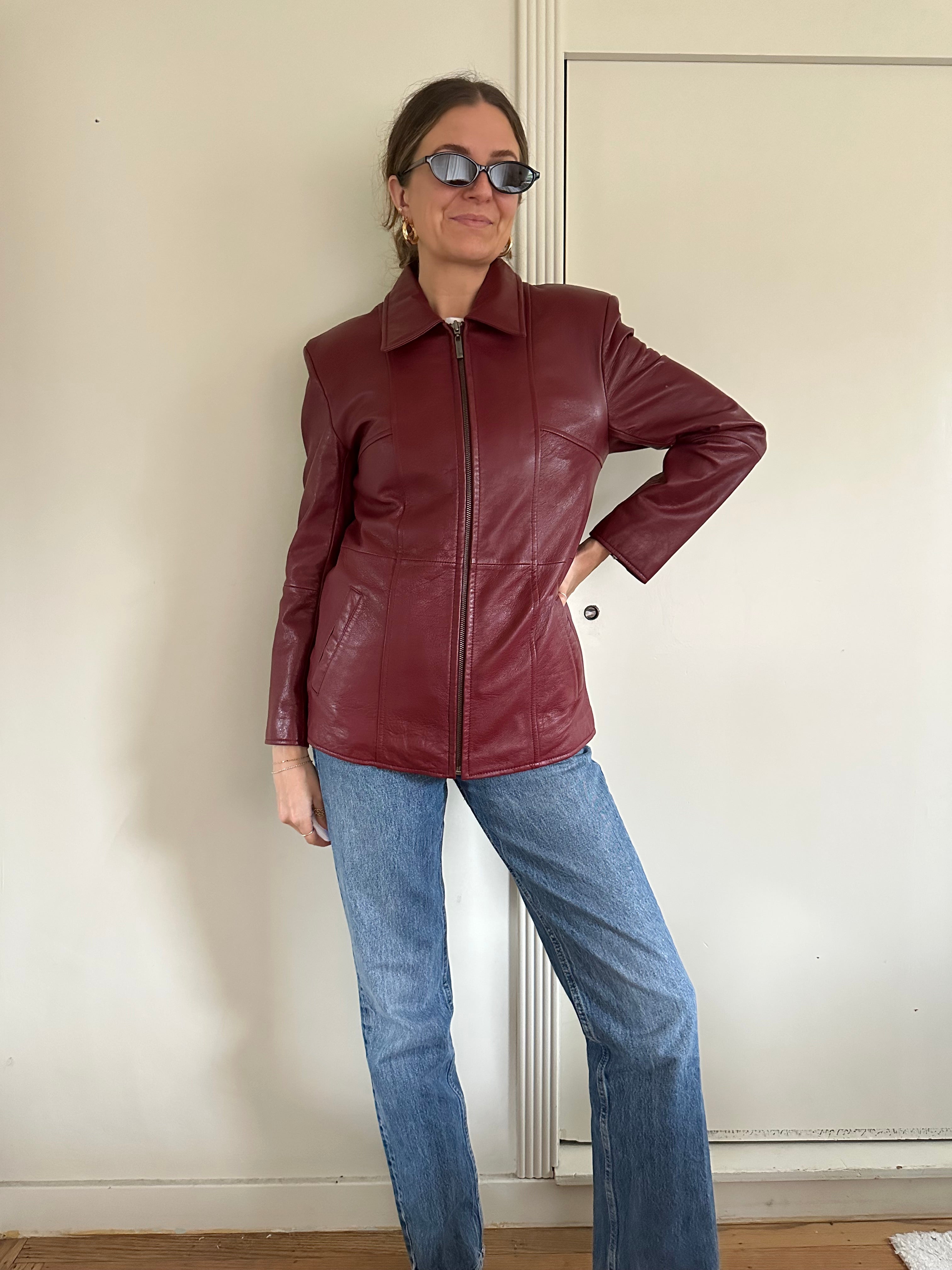 Pelle Studio Oxblood Leather Jacket (Wilson’s Leather)