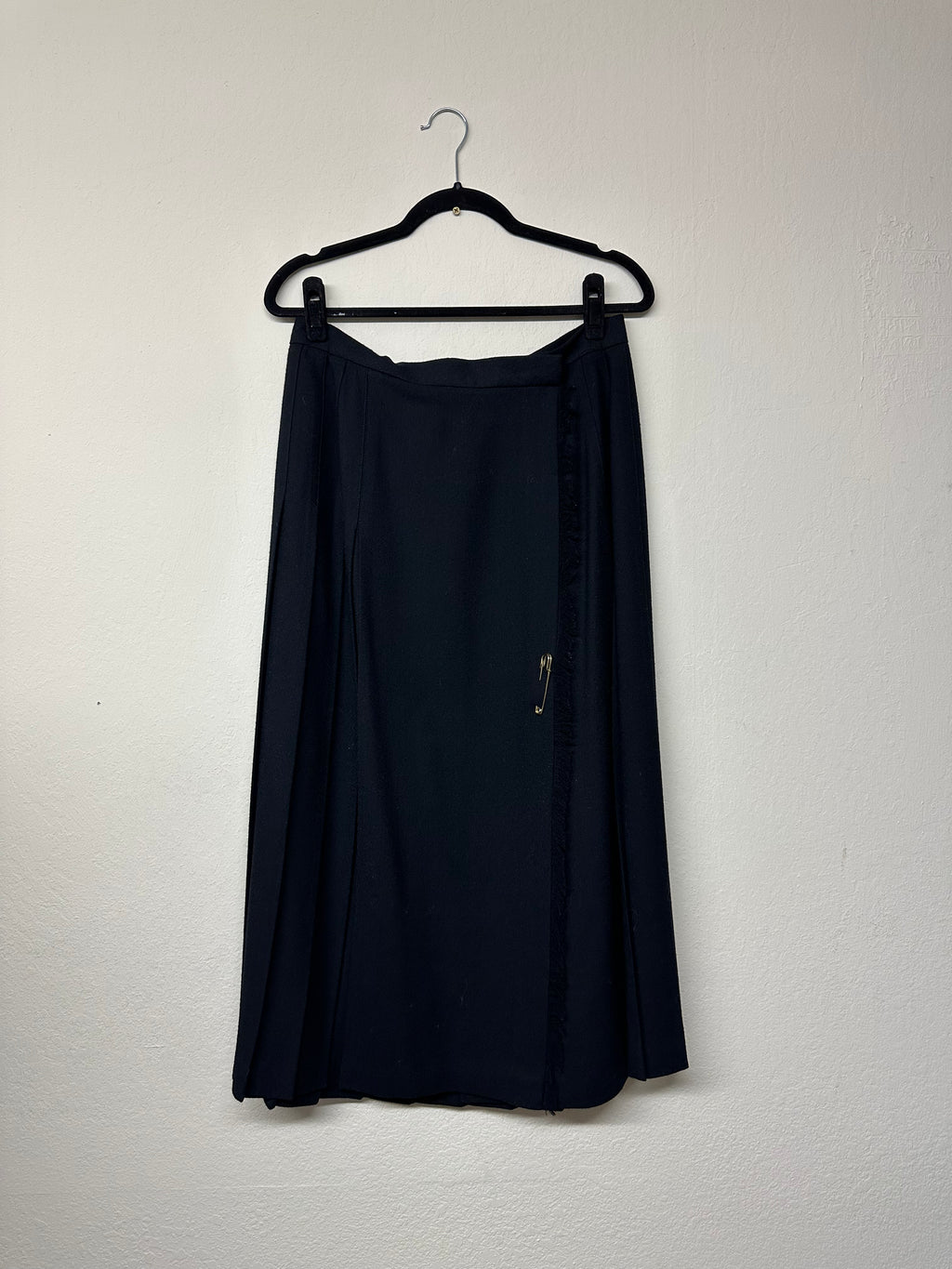 Talbots Black Wool Wrap Maxi Skirt