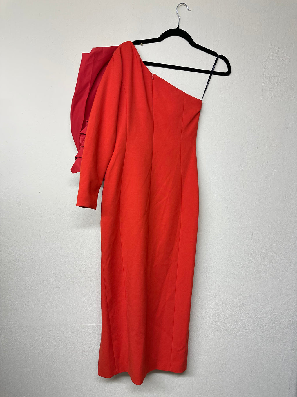 Karen Millen Red Ruffle One Shoulder Dress [NWT]