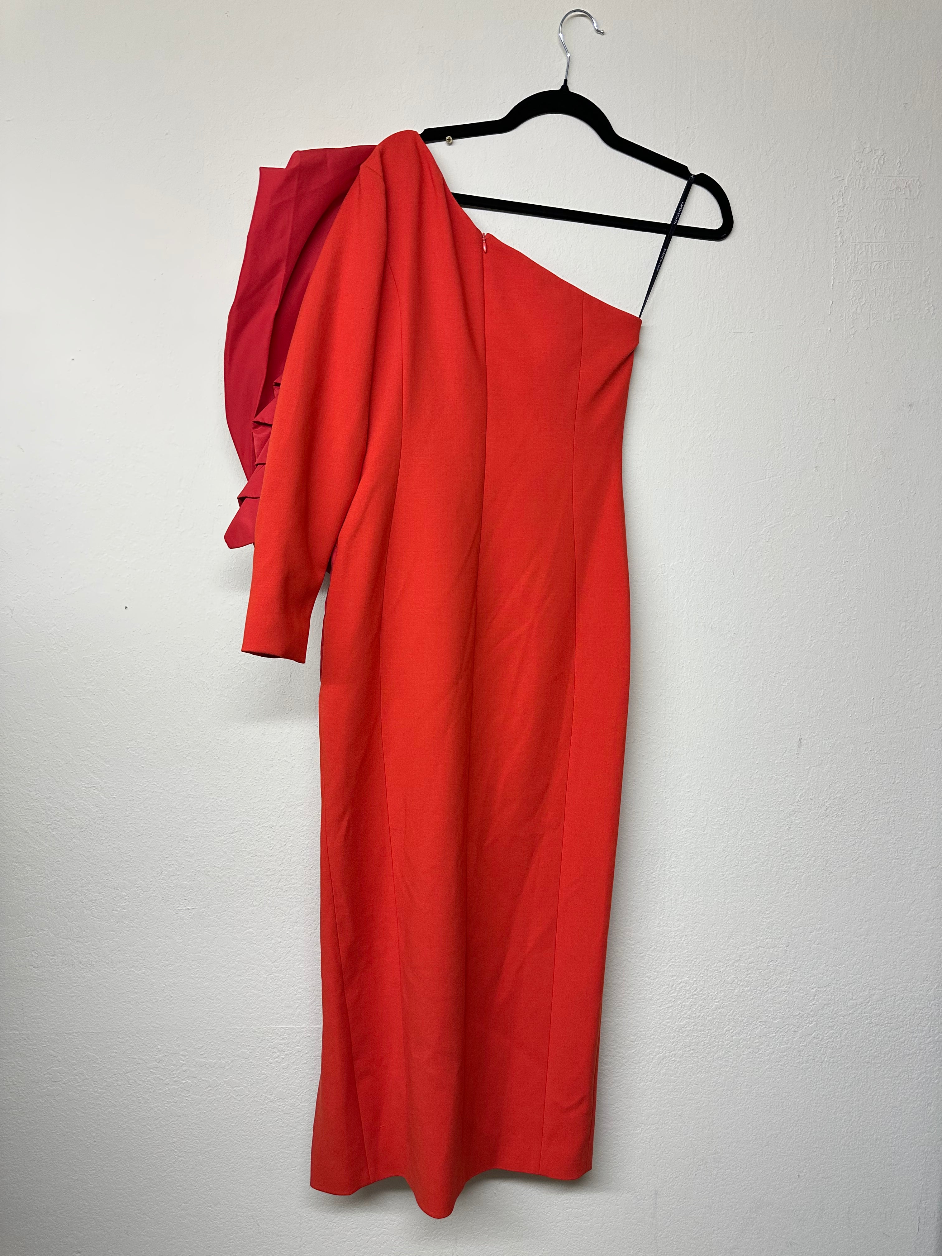 Karen Millen Red Ruffle One Shoulder Dress [NWT]