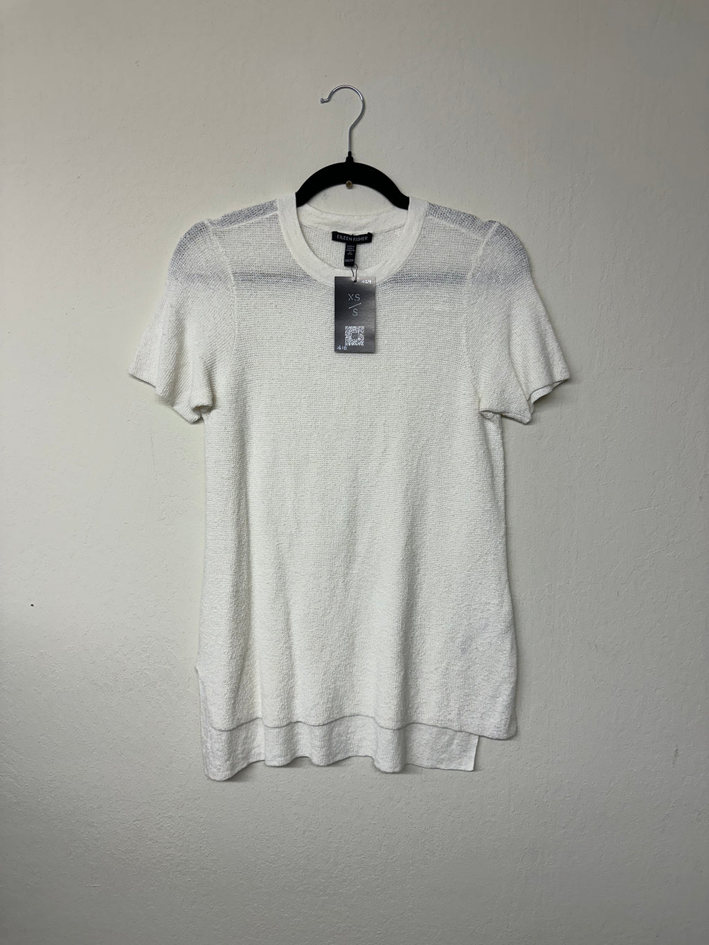 [Modern] Eileen Fisher Waffle Knit Linen Blend Tee