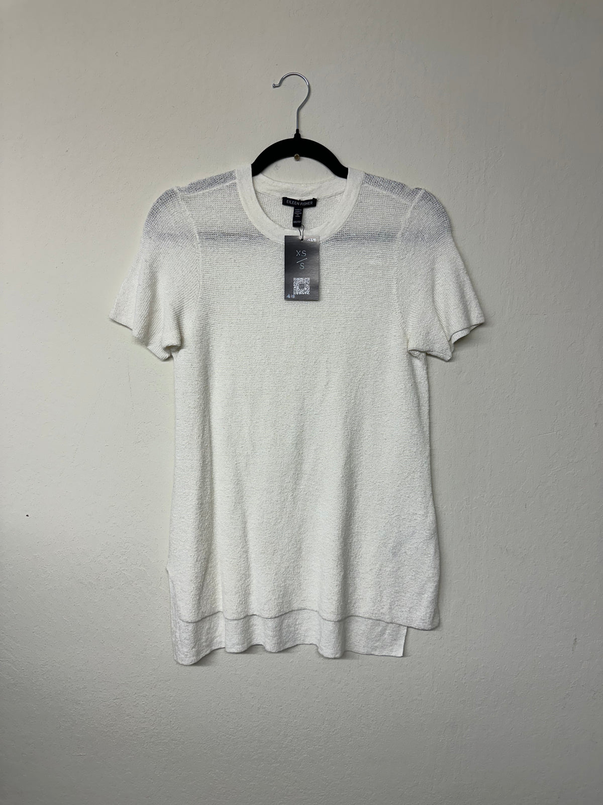 [Modern] Eileen Fisher Waffle Knit Linen Blend Tee
