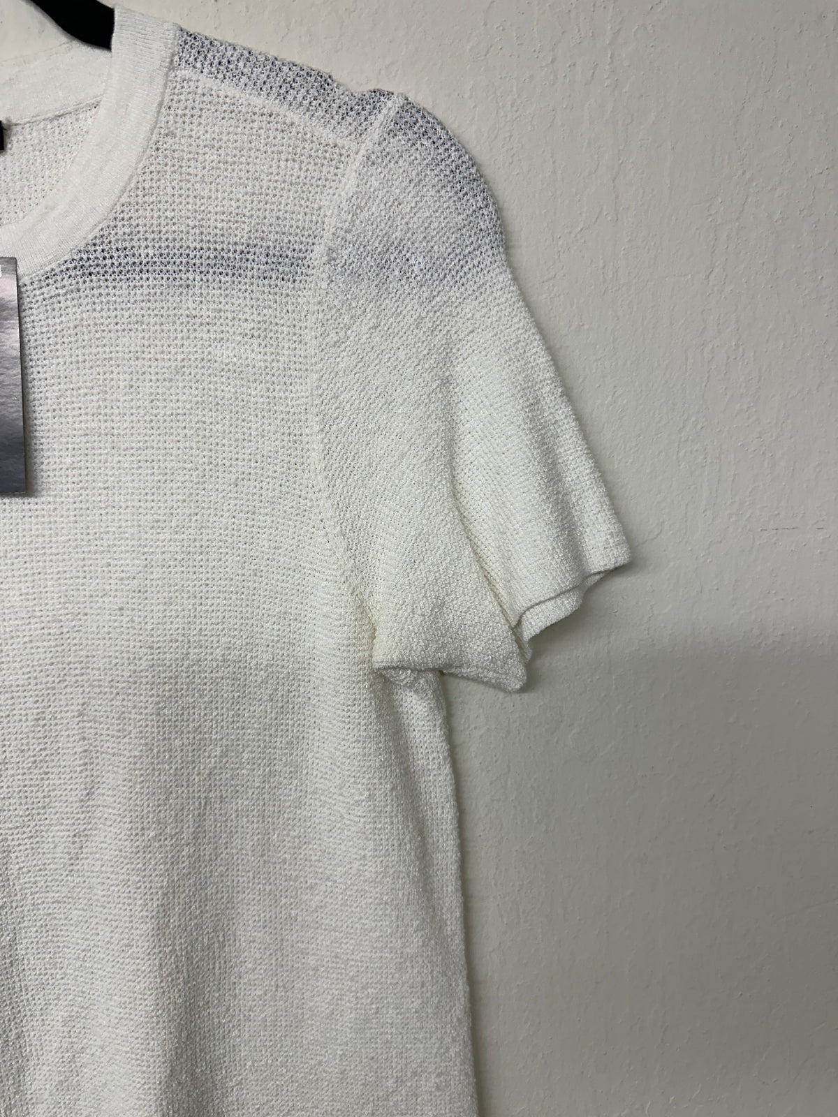 [Modern] Eileen Fisher Waffle Knit Linen Blend Tee