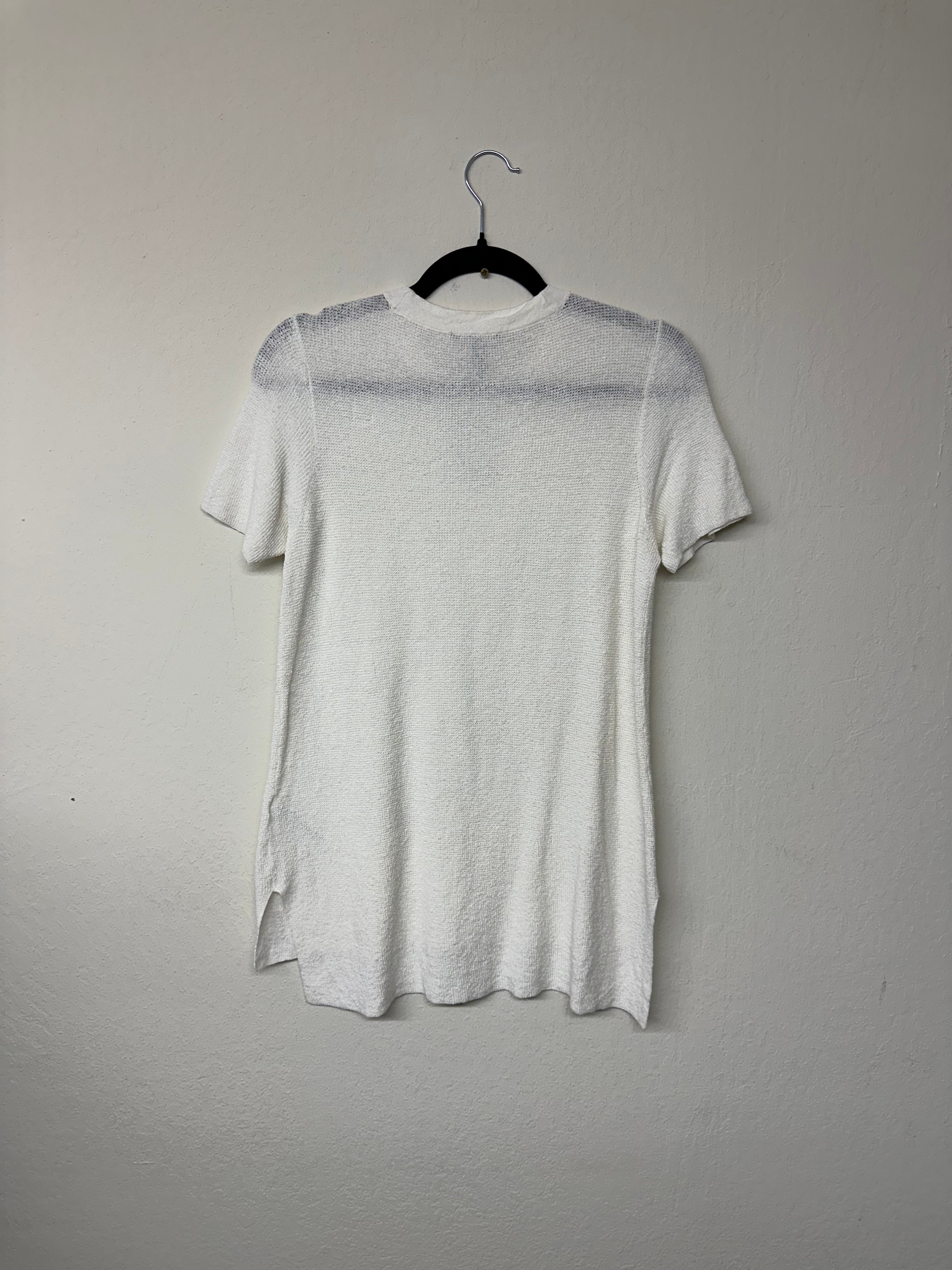[Modern] Eileen Fisher Waffle Knit Linen Blend Tee