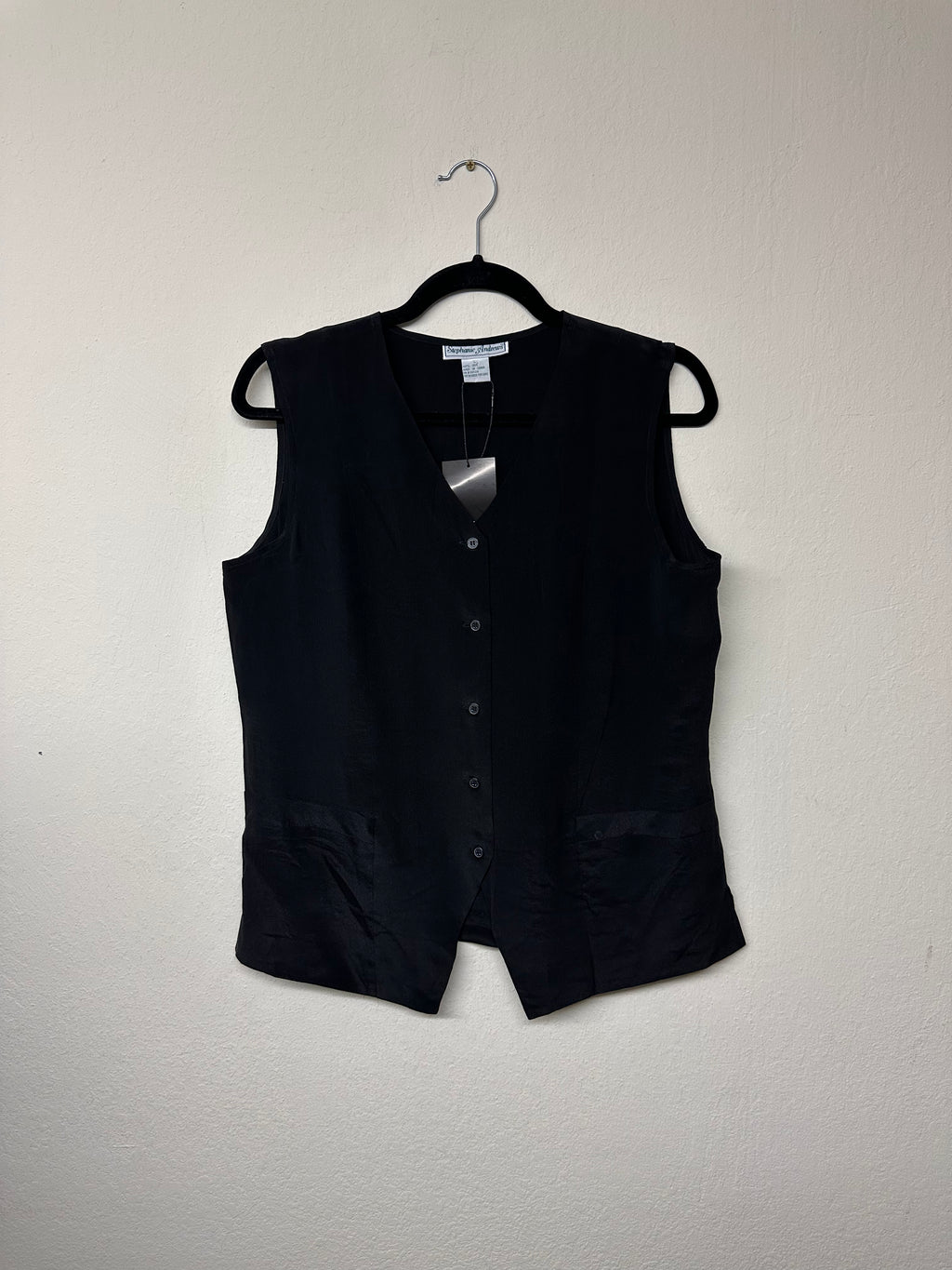 Stephanie Andrews Black Silk Vest