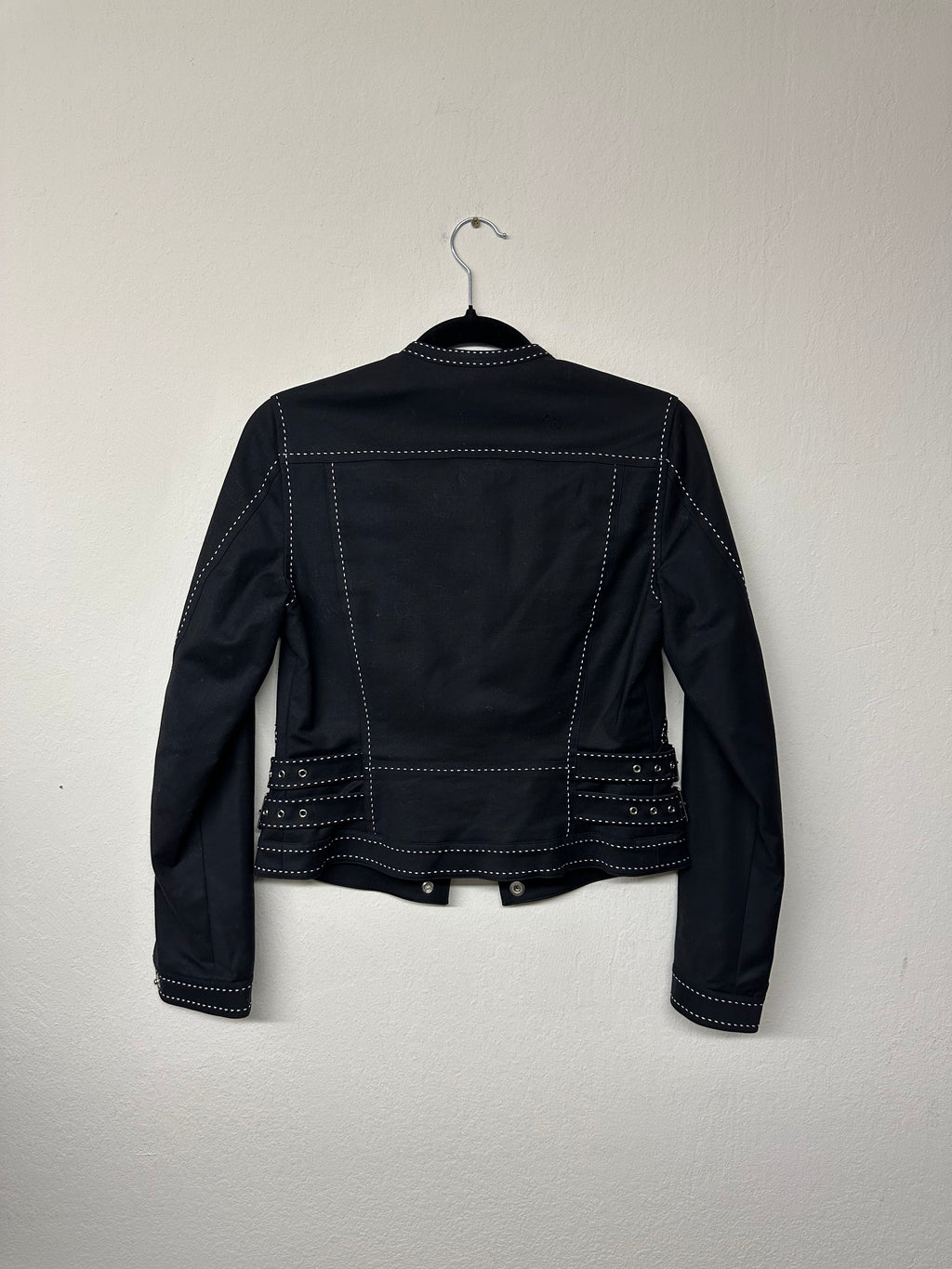 Etcetera Black Whipstitch Buckle Jacket