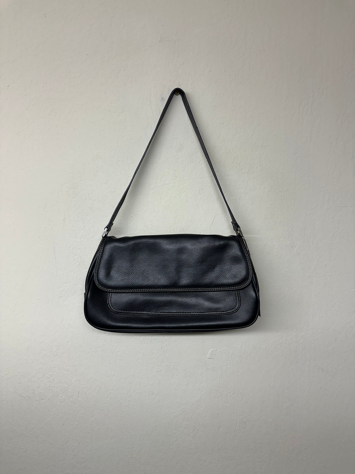 Liz Claiborne East West Black Faux Leather Bag