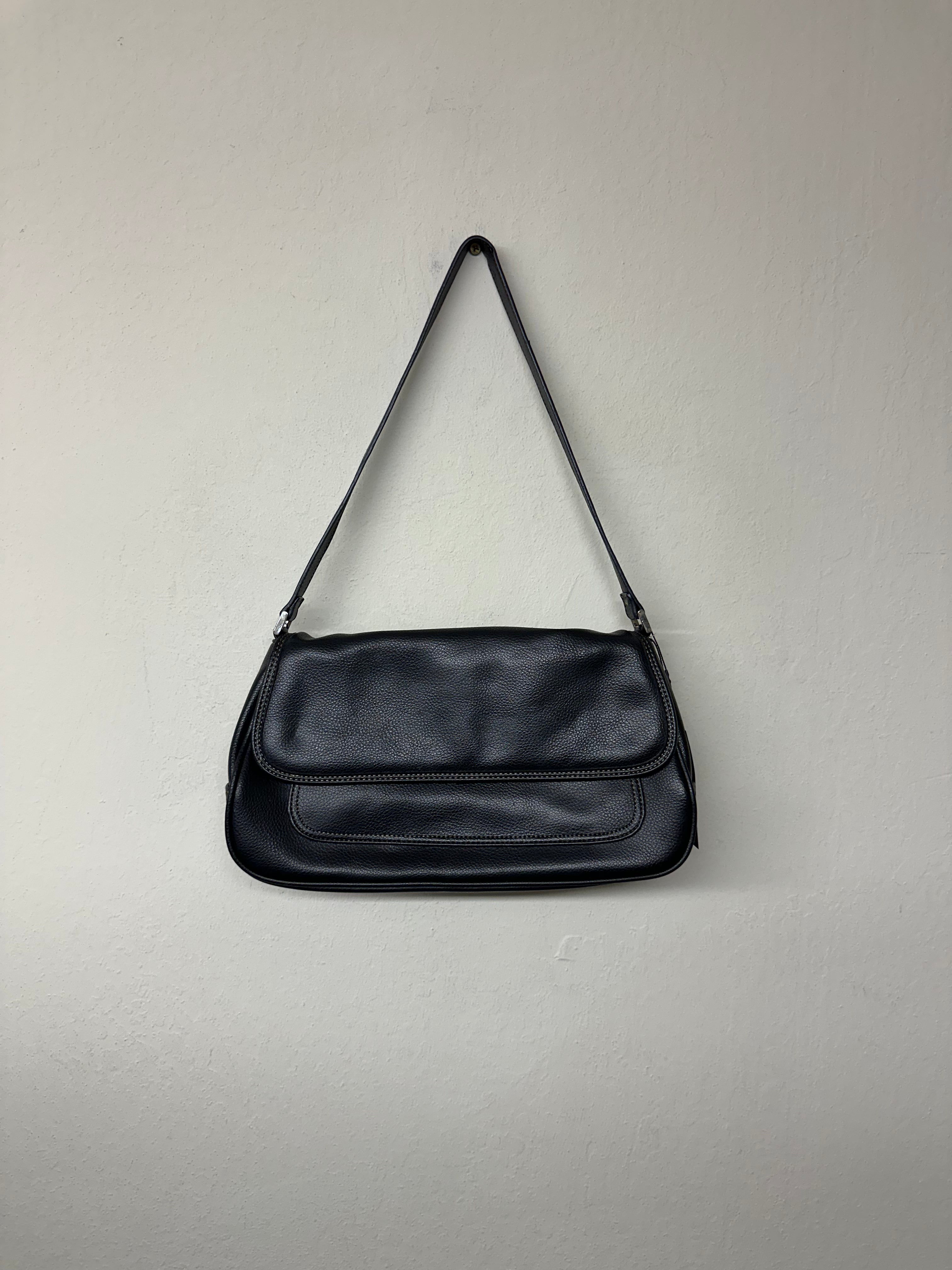 Liz Claiborne East West Black Faux Leather Bag